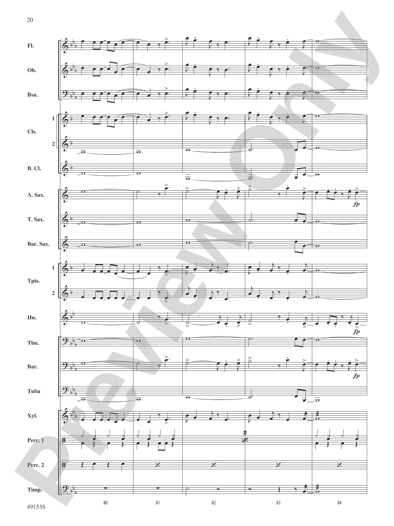 Blinding Lights: Concert Band Conductor Score & Parts