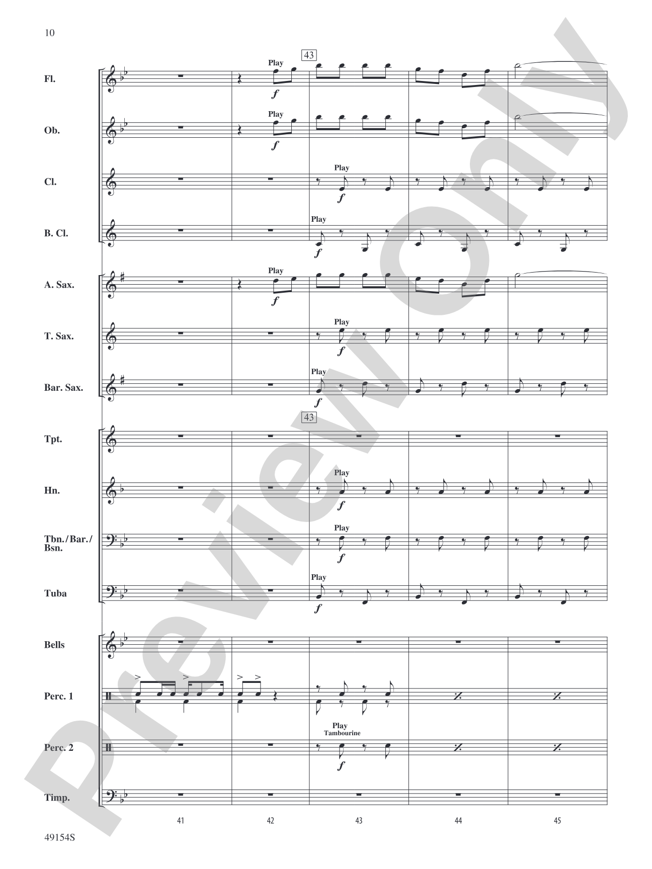 American Mountain Medley: Score