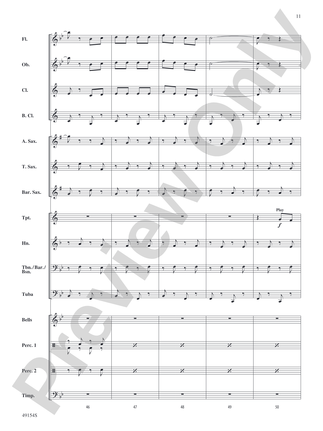 American Mountain Medley: Score