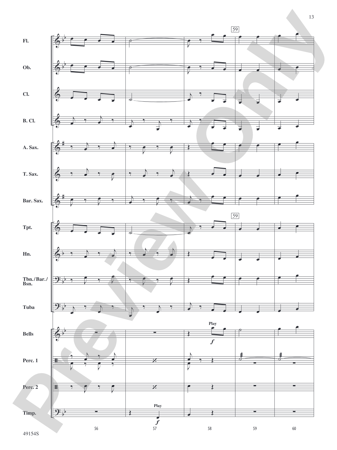 American Mountain Medley: Score