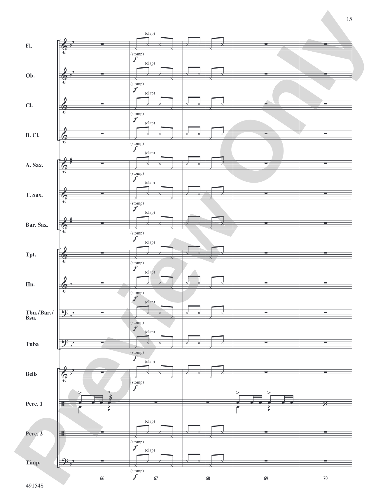 American Mountain Medley: Score