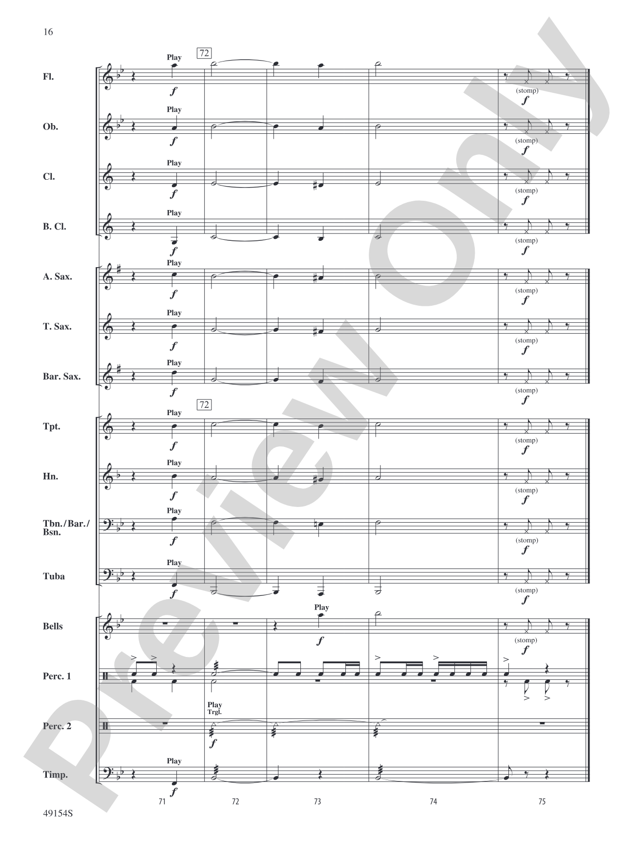 American Mountain Medley: Score