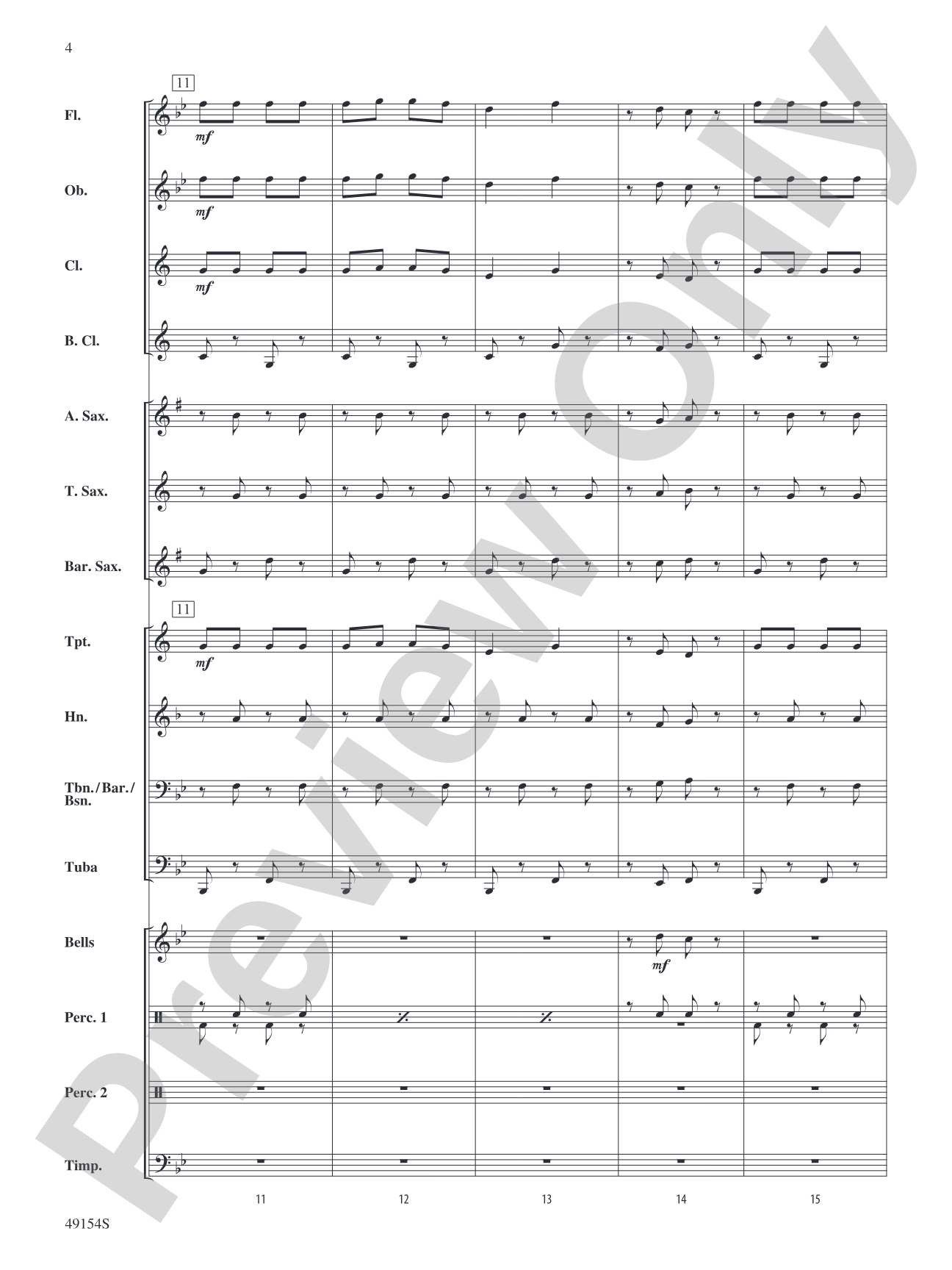 American Mountain Medley: Score