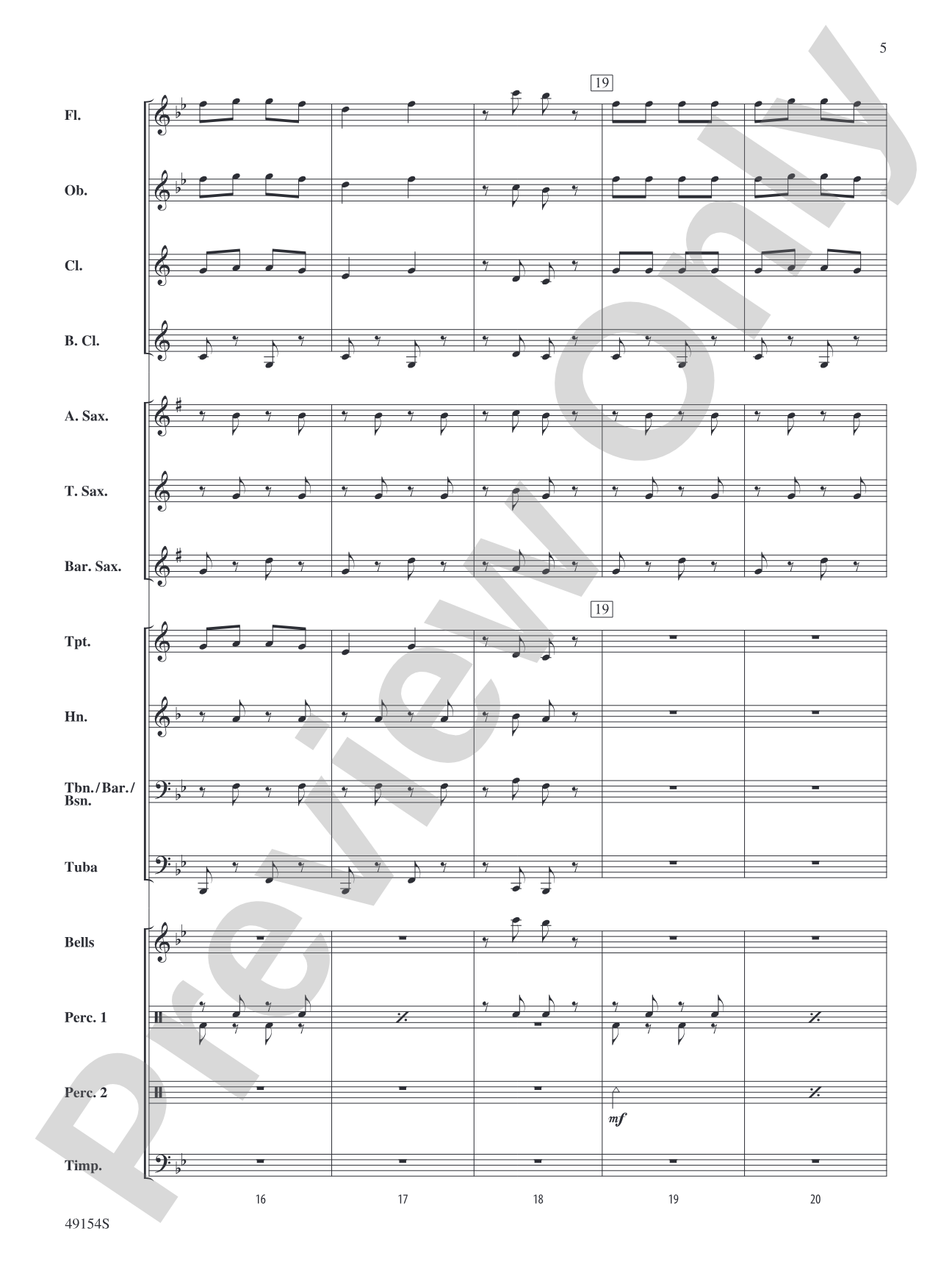 American Mountain Medley: Score