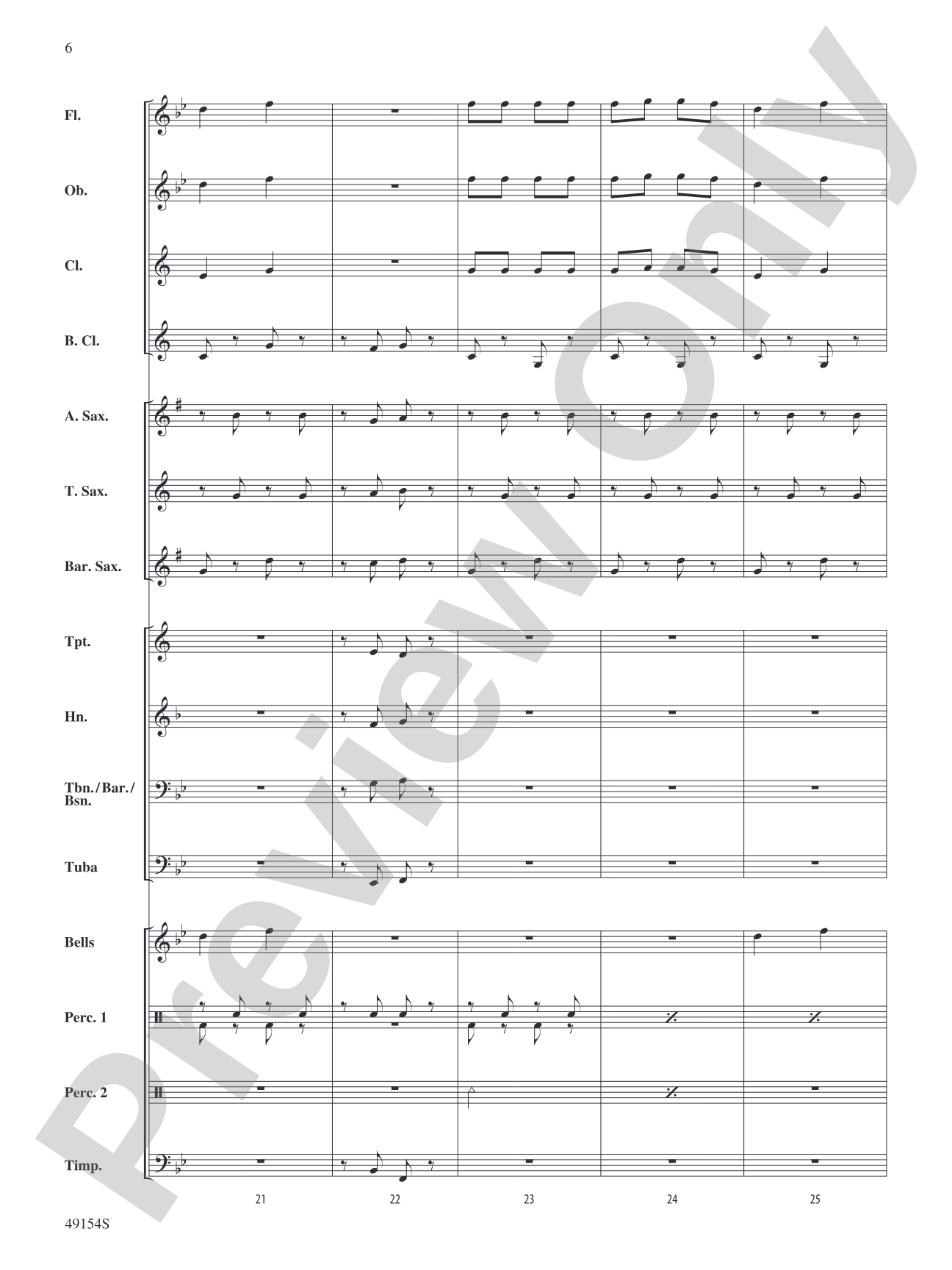 American Mountain Medley: Score