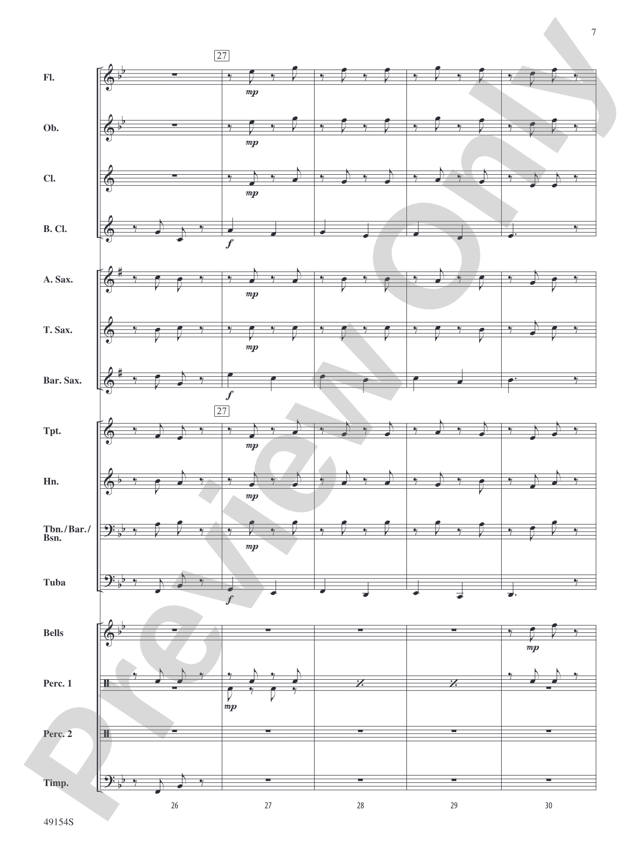 American Mountain Medley: Score