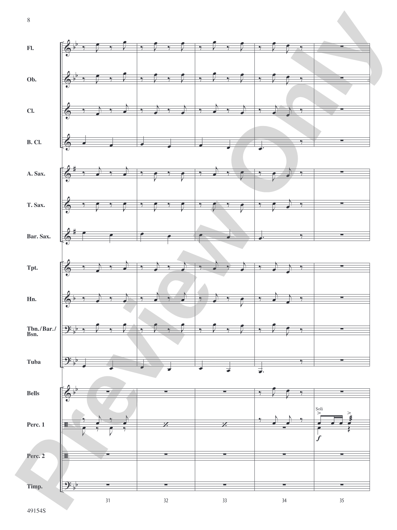 American Mountain Medley: Score