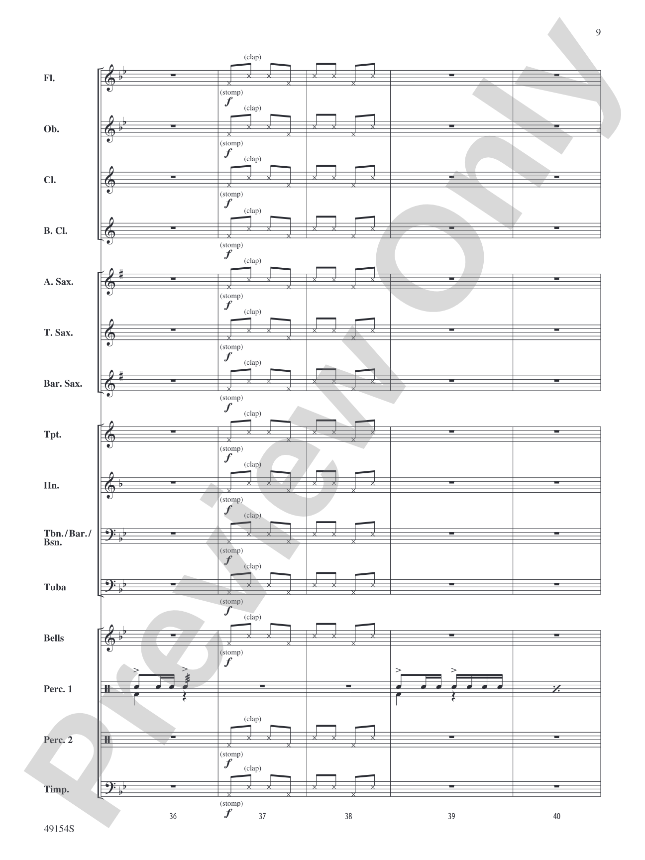 American Mountain Medley: Score