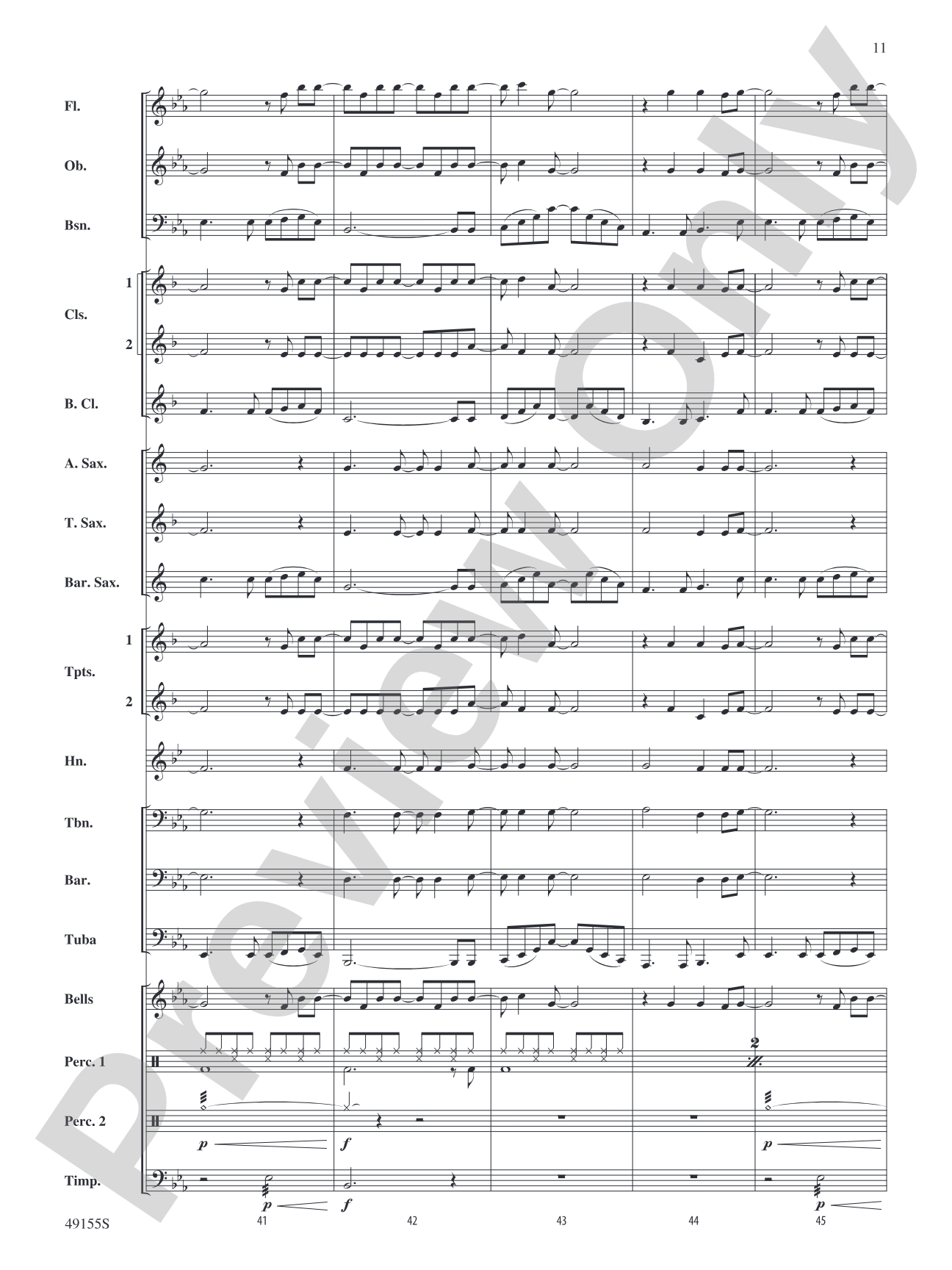 Time After Time: Concert Band Conductor Score & Parts