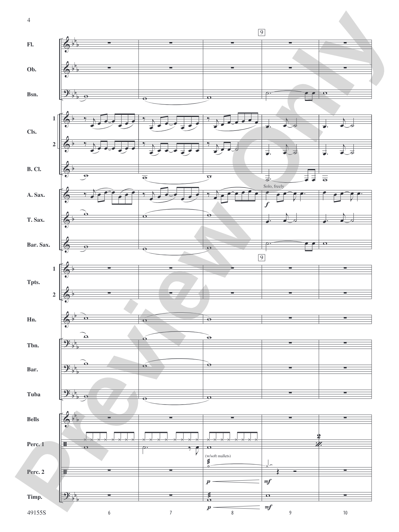 Time After Time: Concert Band Conductor Score & Parts