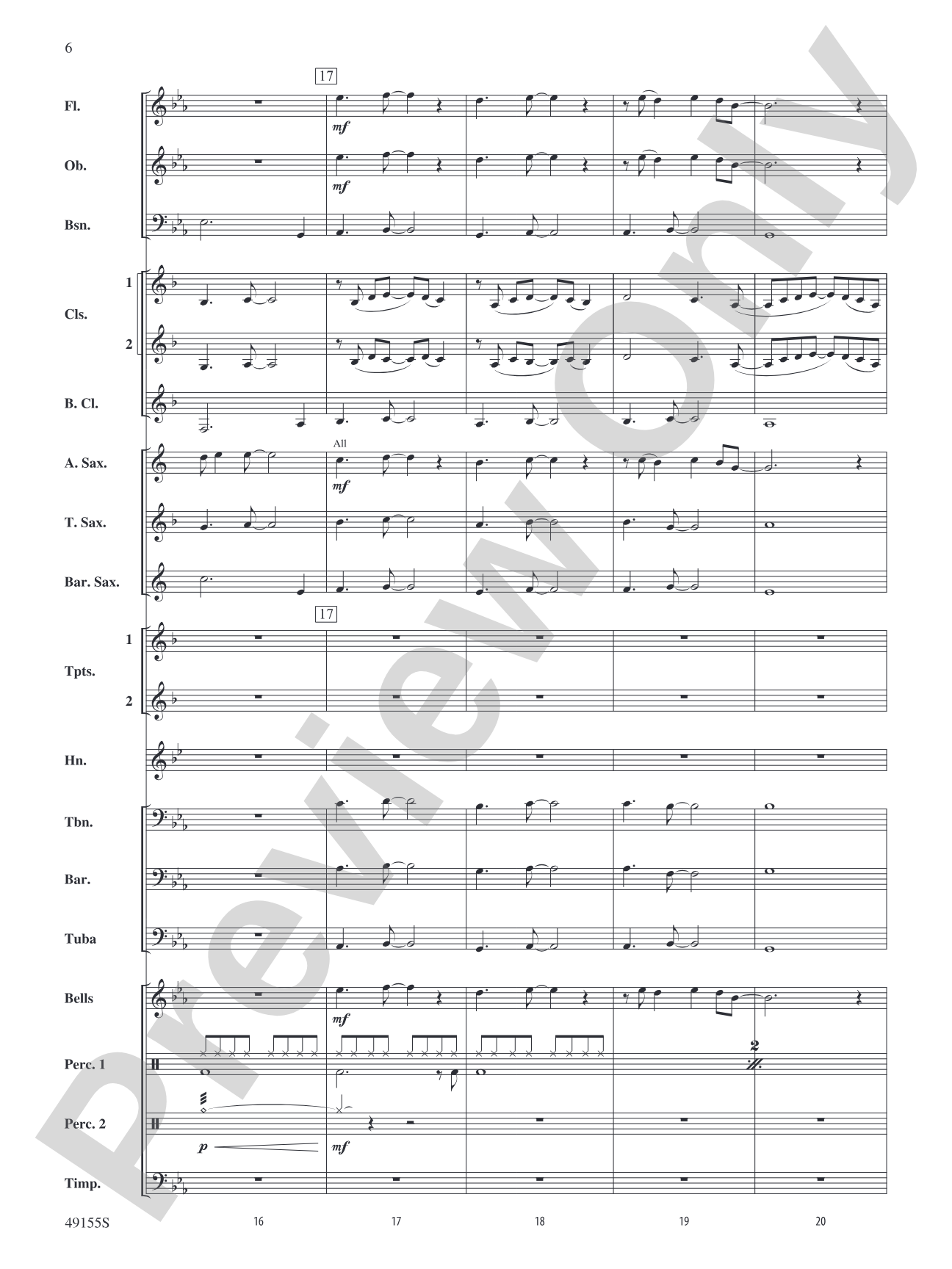 Time After Time: Concert Band Conductor Score & Parts