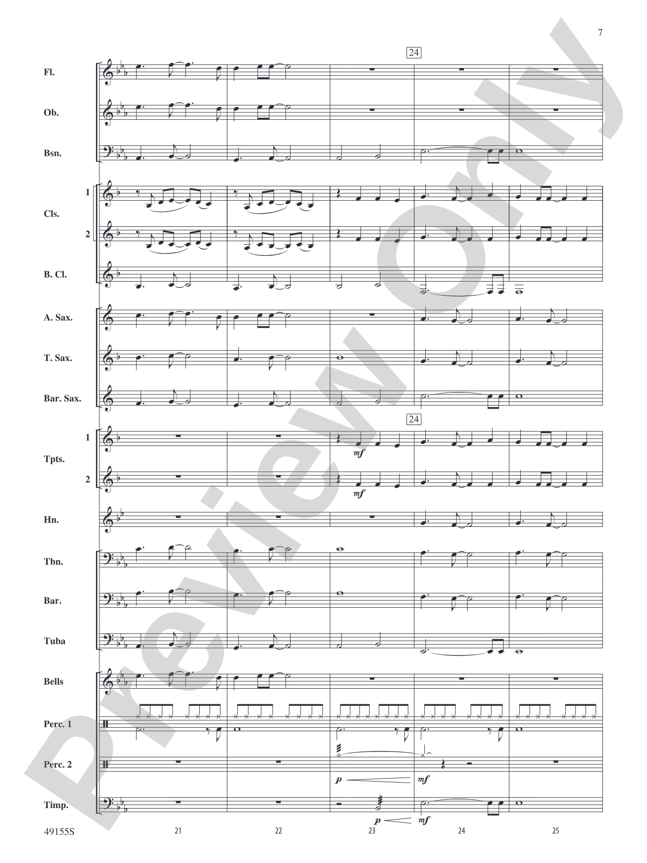 Time After Time: Concert Band Conductor Score & Parts