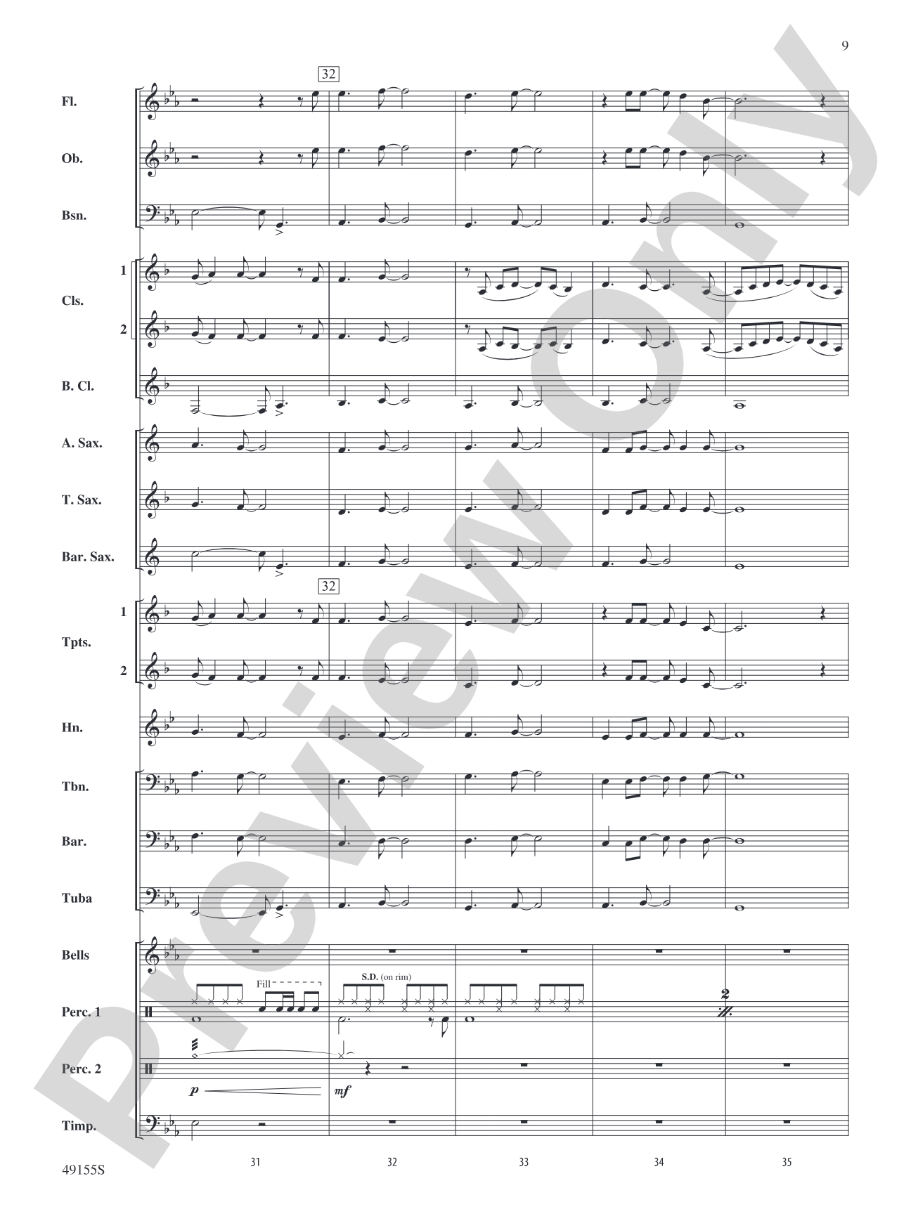 Time After Time: Concert Band Conductor Score & Parts