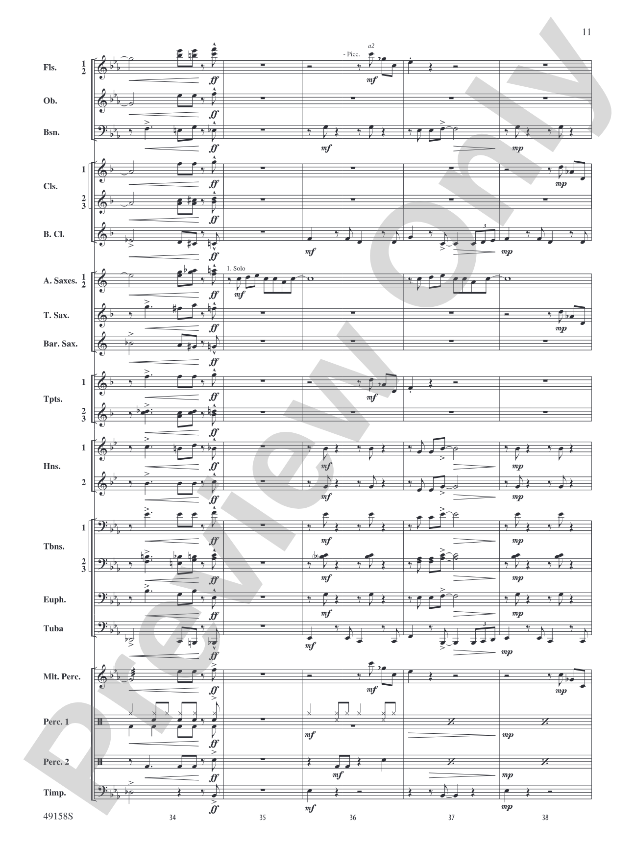Swingin' on the Moon: Concert Band Conductor Score & Parts