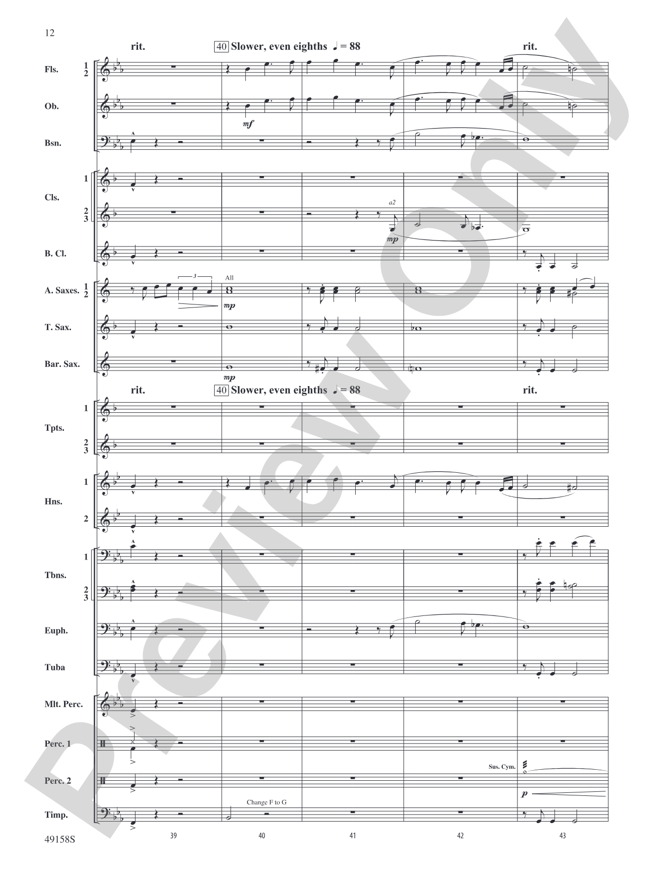 Swingin' on the Moon: Concert Band Conductor Score & Parts