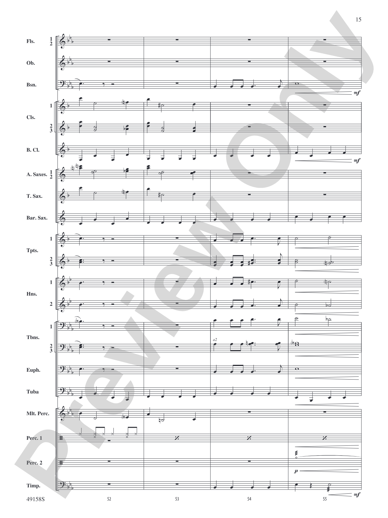Swingin' on the Moon: Concert Band Conductor Score & Parts