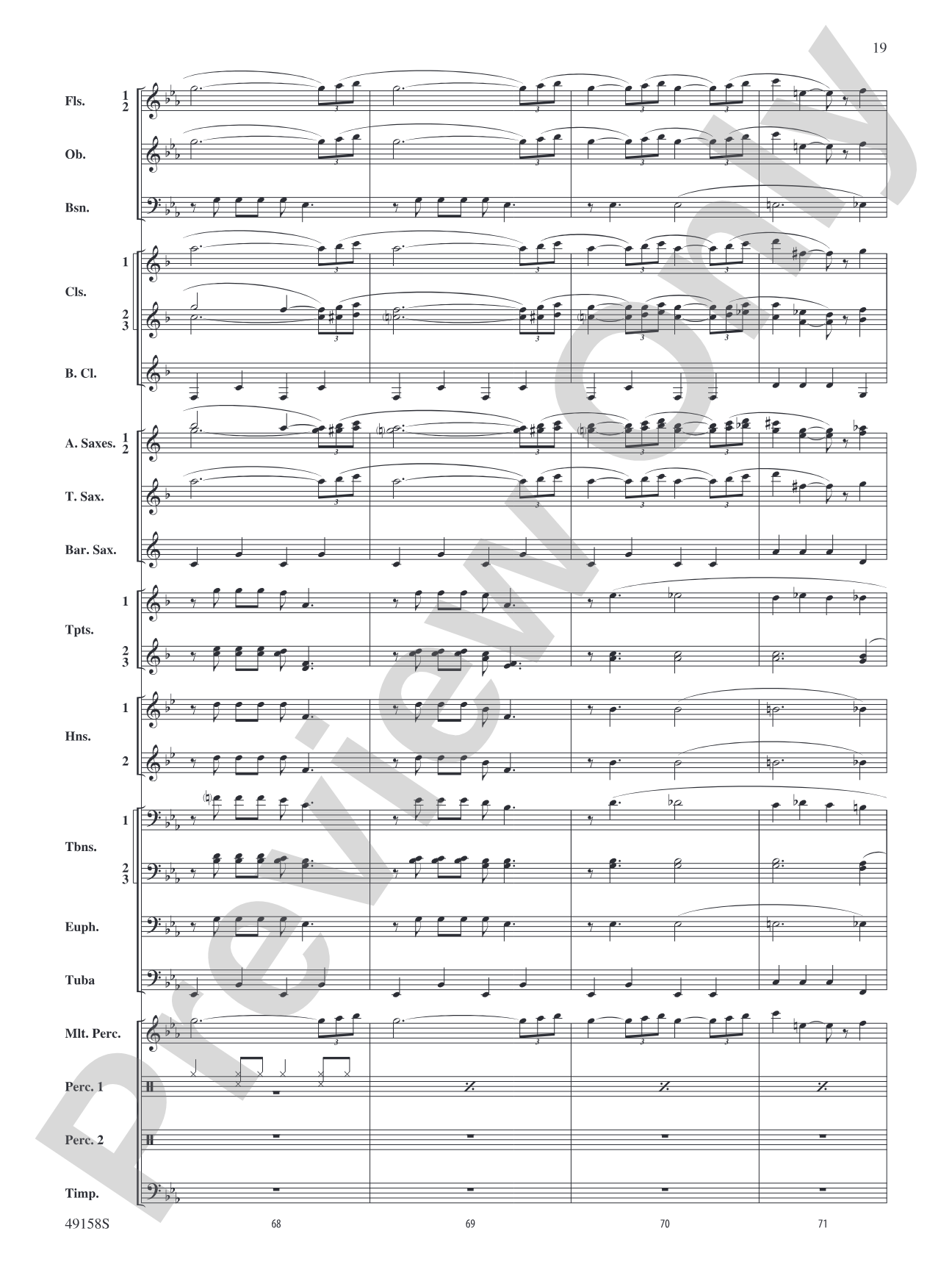 Swingin' on the Moon: Concert Band Conductor Score & Parts