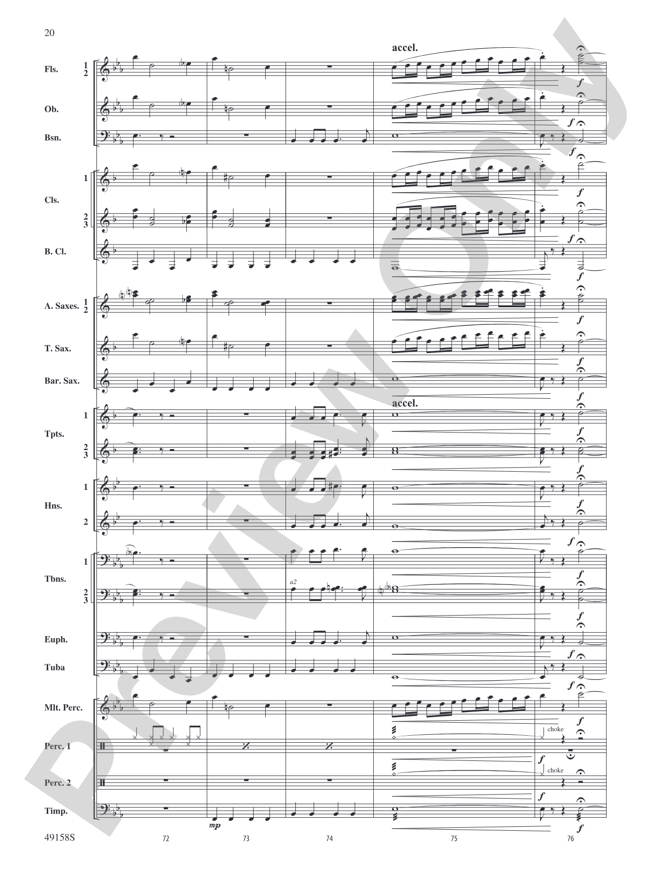 Swingin' on the Moon: Concert Band Conductor Score & Parts