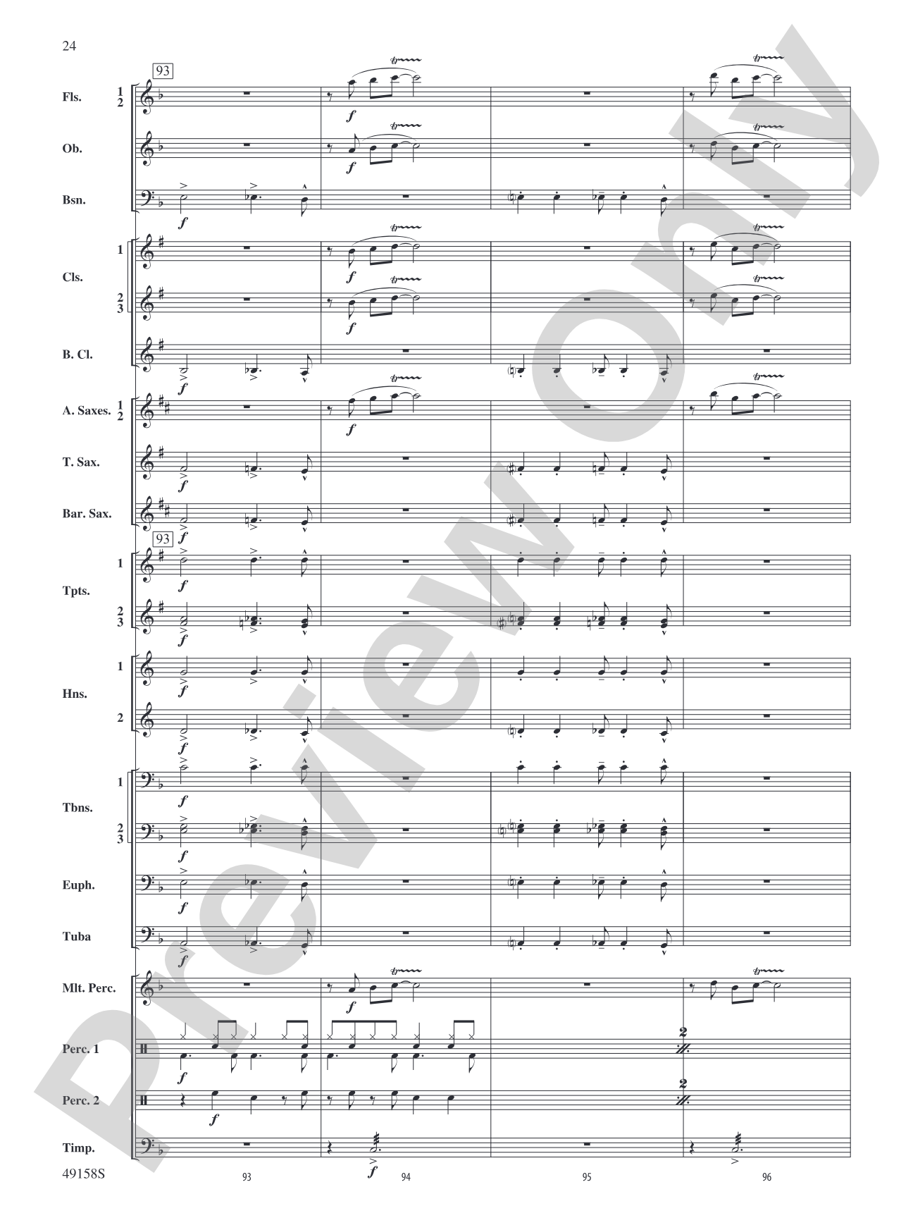 Swingin' on the Moon: Concert Band Conductor Score & Parts