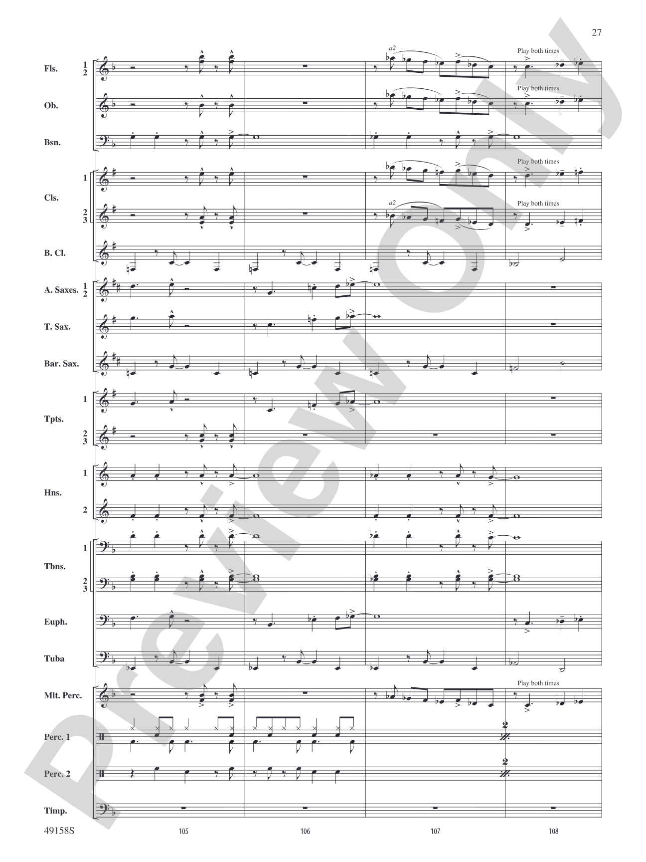 Swingin' on the Moon: Concert Band Conductor Score & Parts