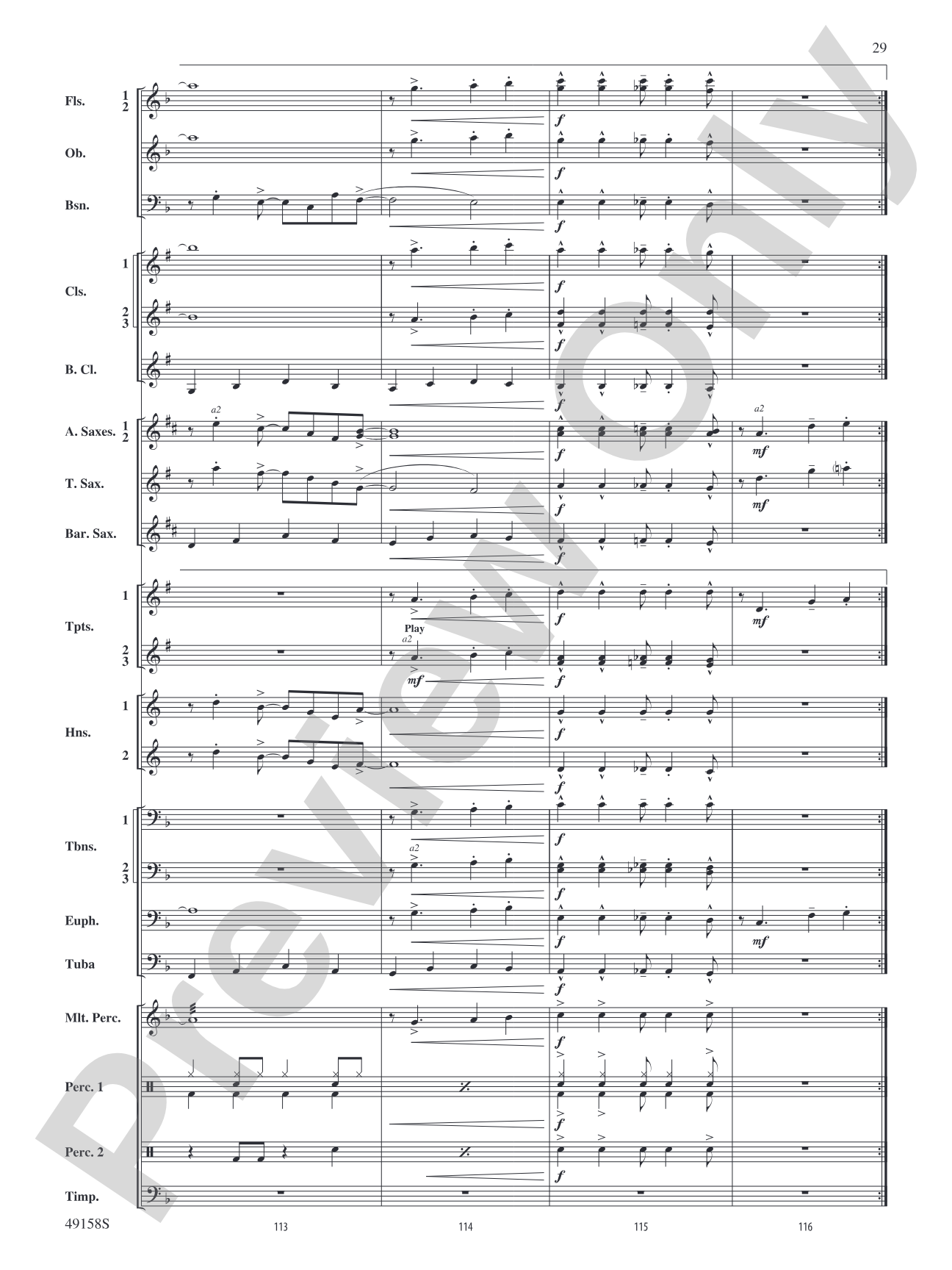 Swingin' on the Moon: Concert Band Conductor Score & Parts