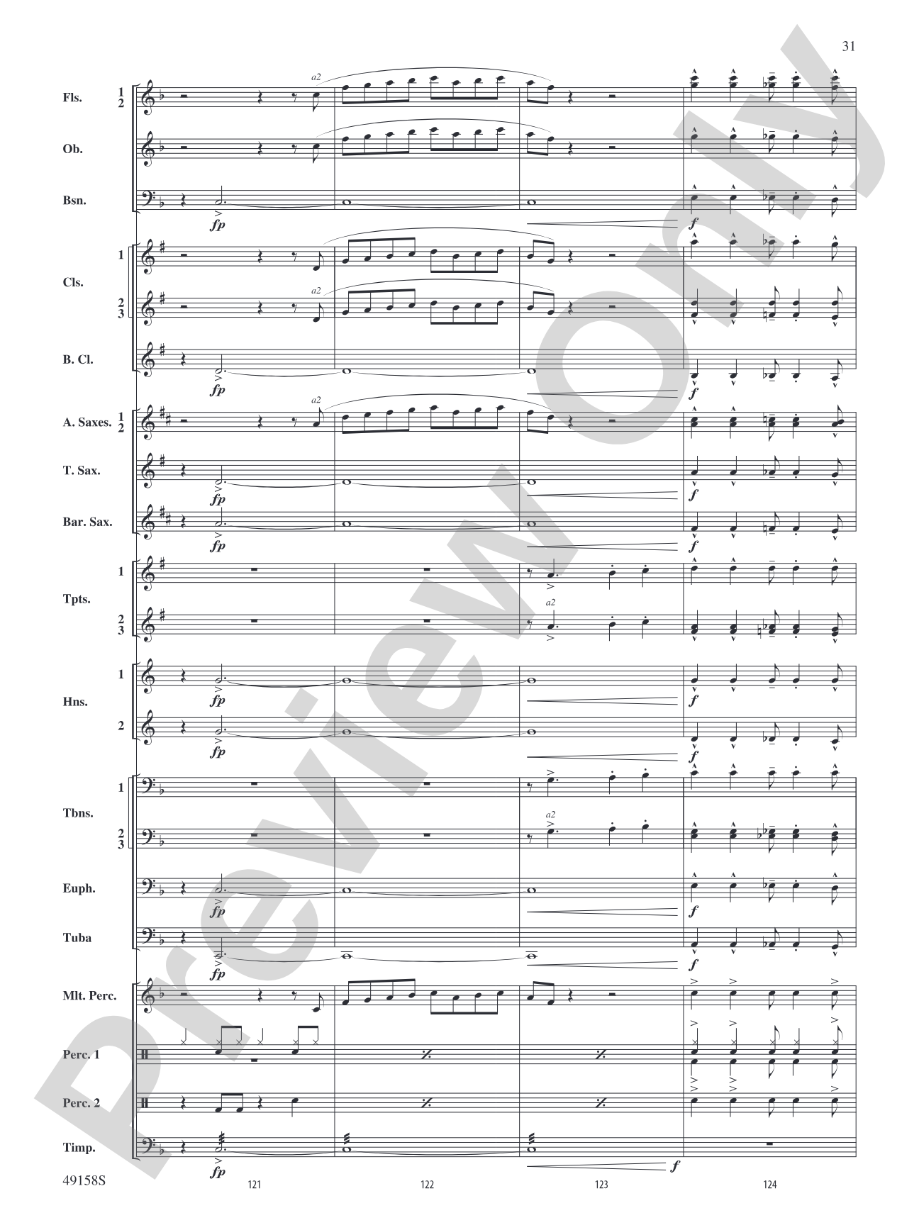 Swingin' on the Moon: Concert Band Conductor Score & Parts