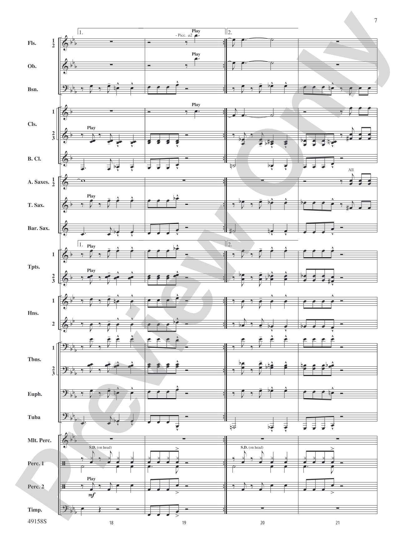 Swingin' on the Moon: Concert Band Conductor Score & Parts
