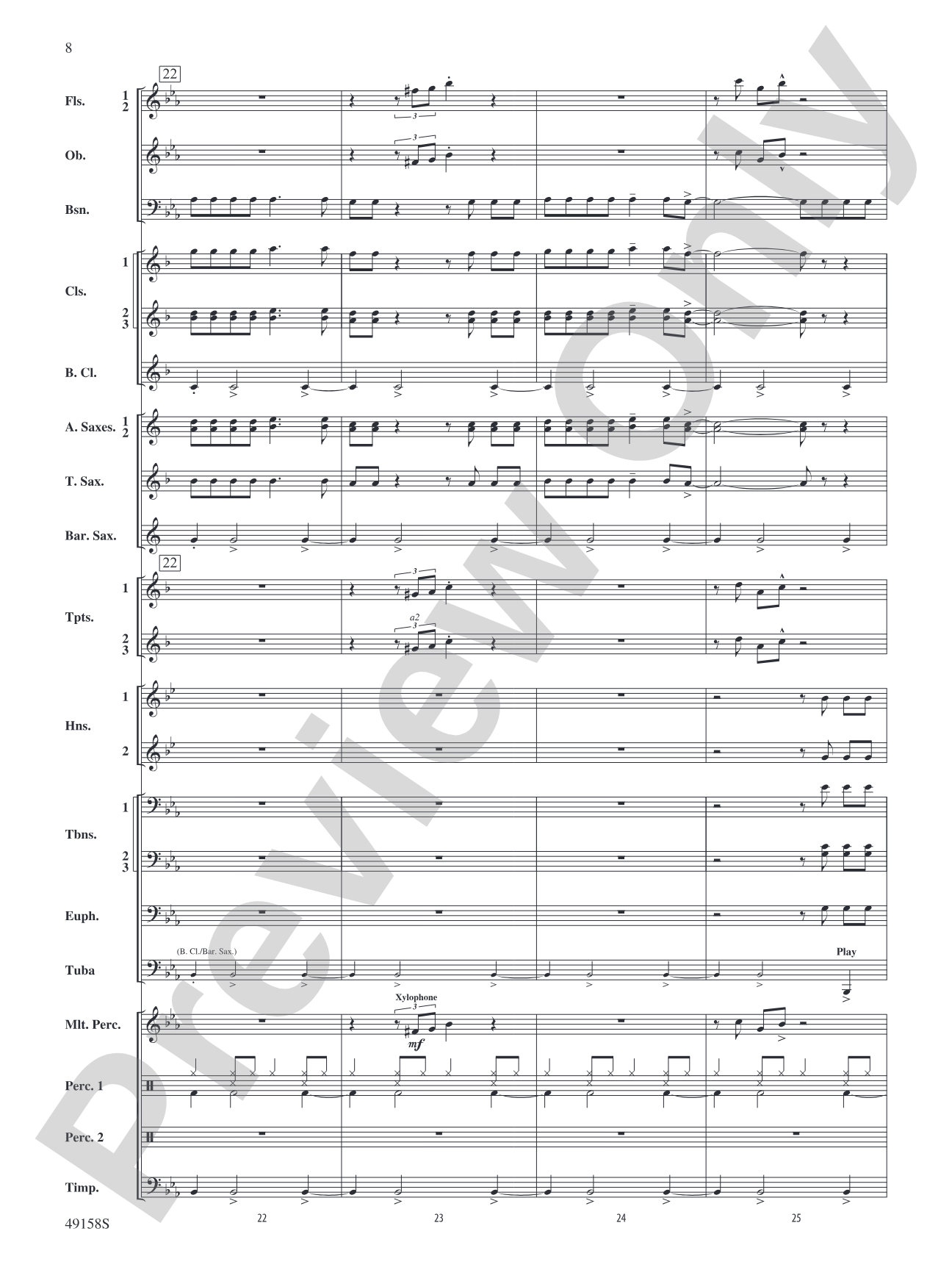 Swingin' on the Moon: Concert Band Conductor Score & Parts