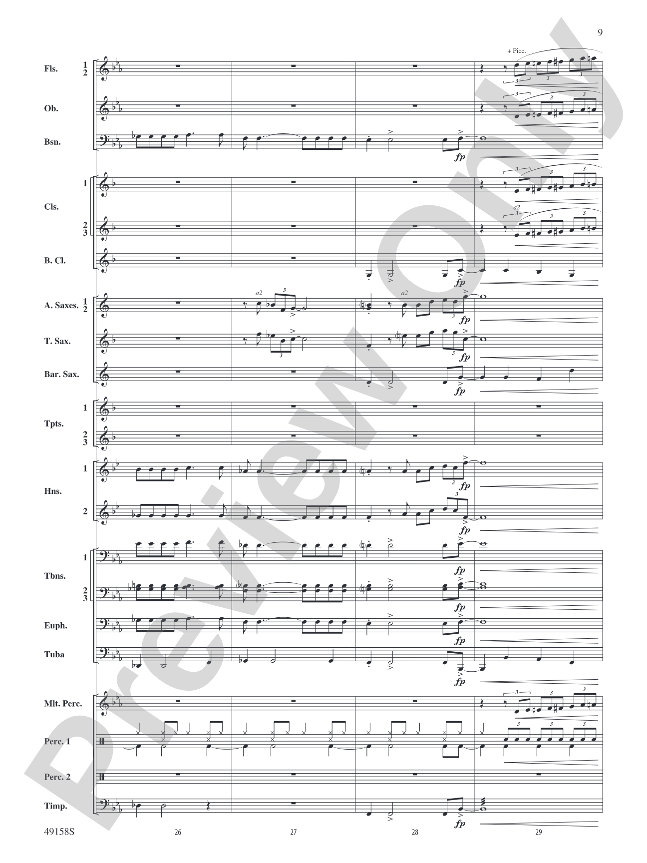 Swingin' on the Moon: Concert Band Conductor Score & Parts
