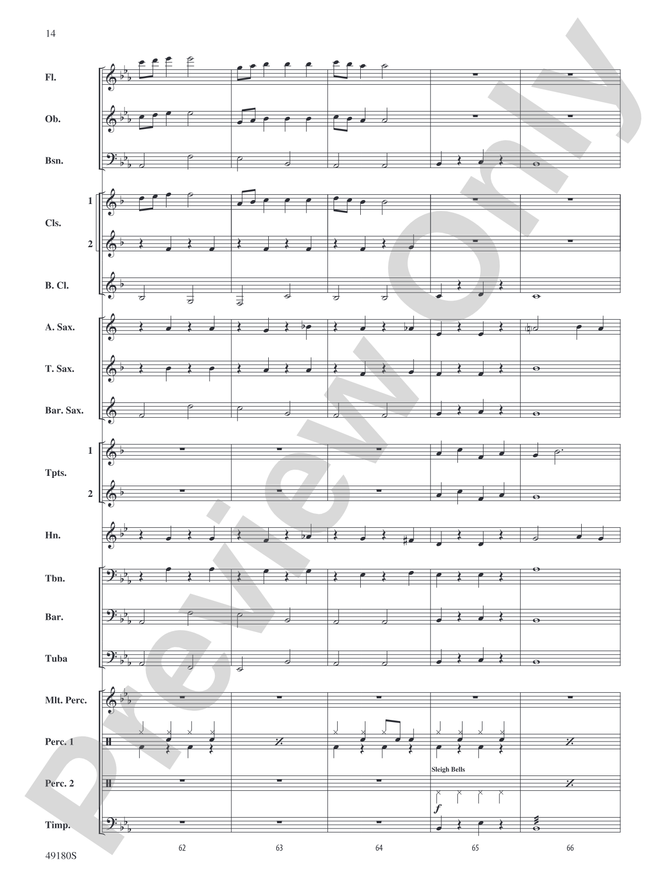 Santa in the Mix: Concert Band Conductor Score & Parts