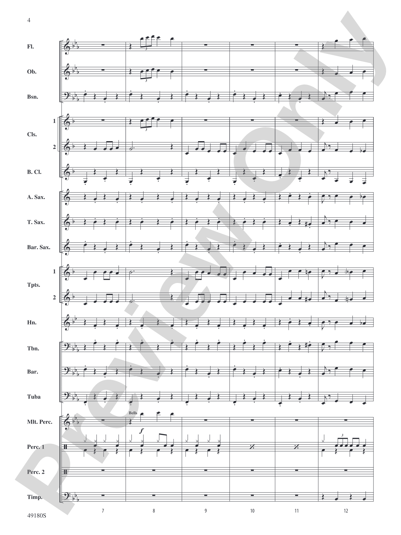 Santa in the Mix: Concert Band Conductor Score & Parts