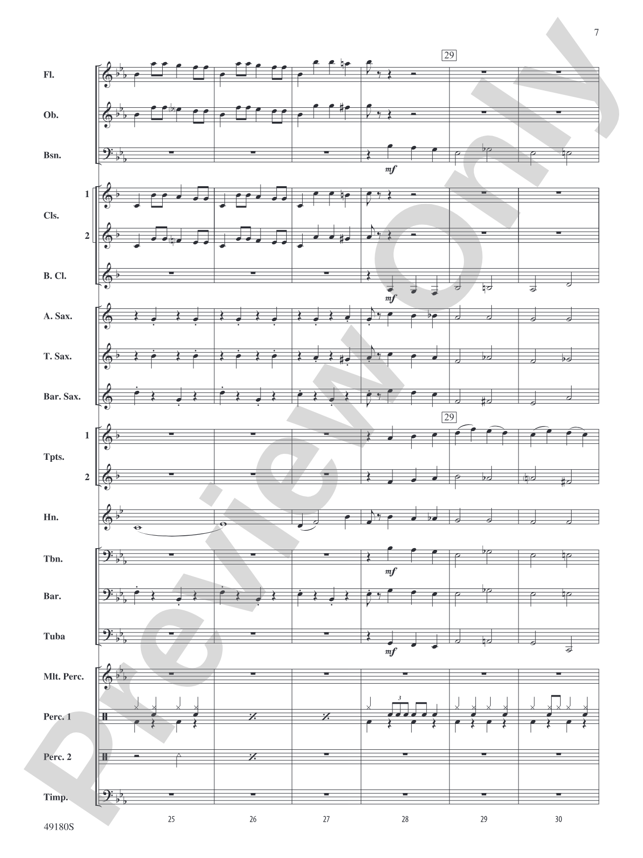 Santa in the Mix: Concert Band Conductor Score & Parts