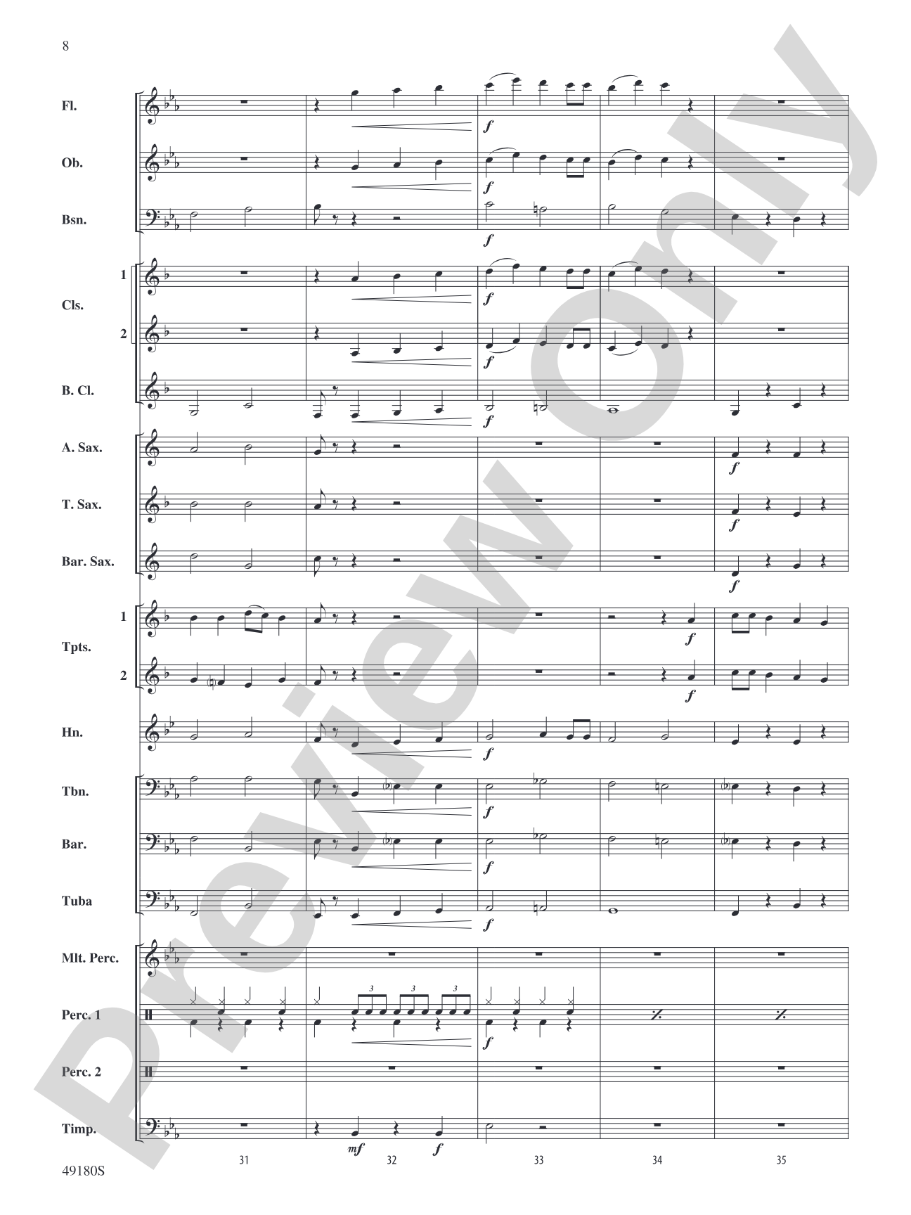 Santa in the Mix: Concert Band Conductor Score & Parts