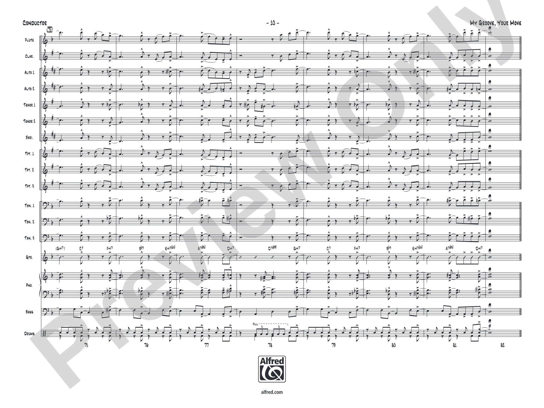 My Groove, Your Move: Jazz Ensemble Conductor Score & Parts