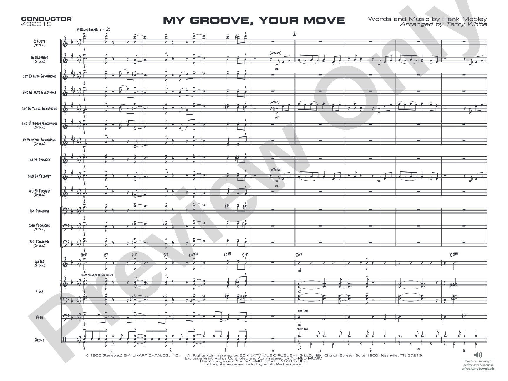 My Groove, Your Move: Jazz Ensemble Conductor Score & Parts