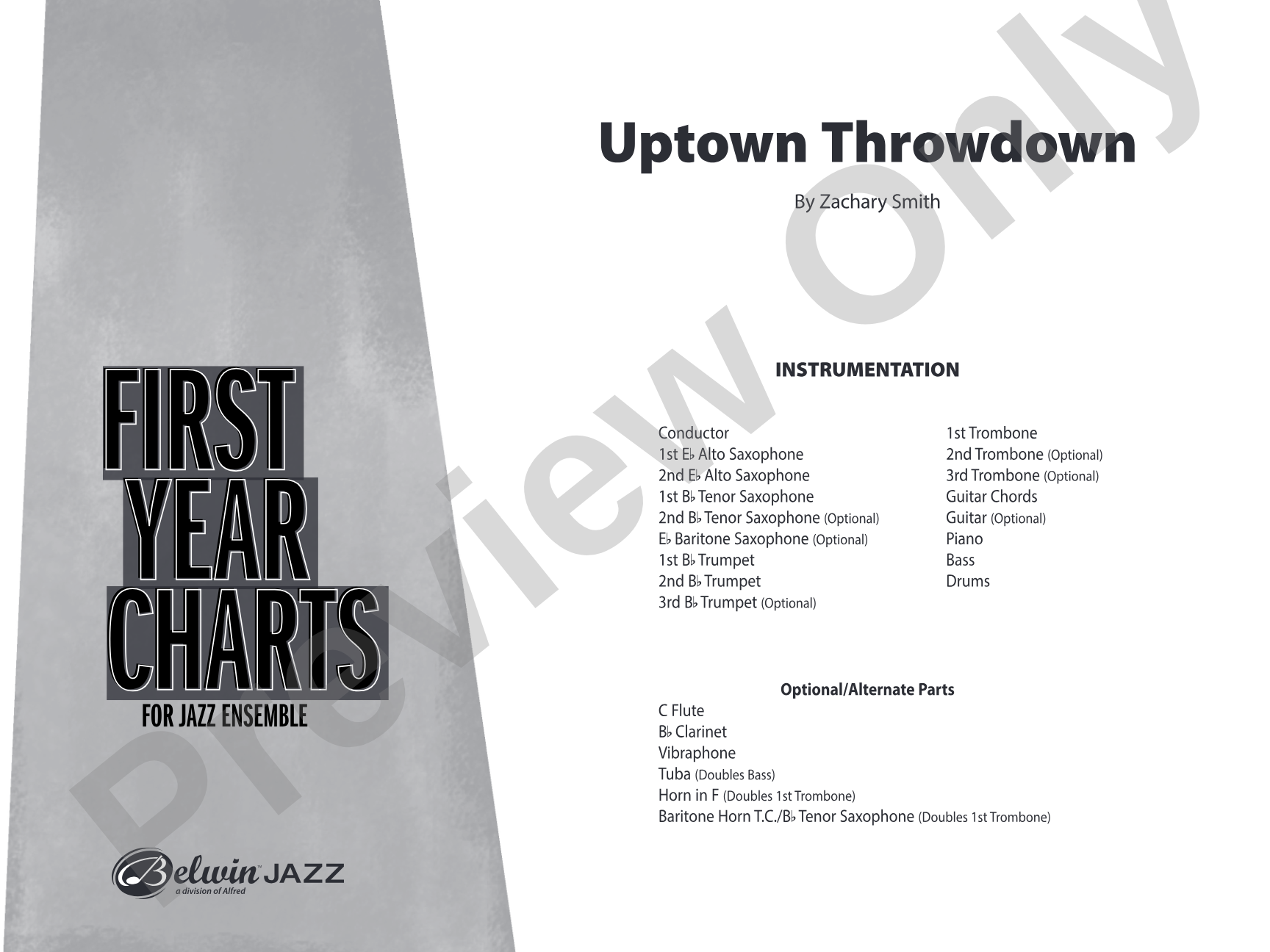 Uptown Throwdown: Jazz Ensemble Conductor Score & Parts