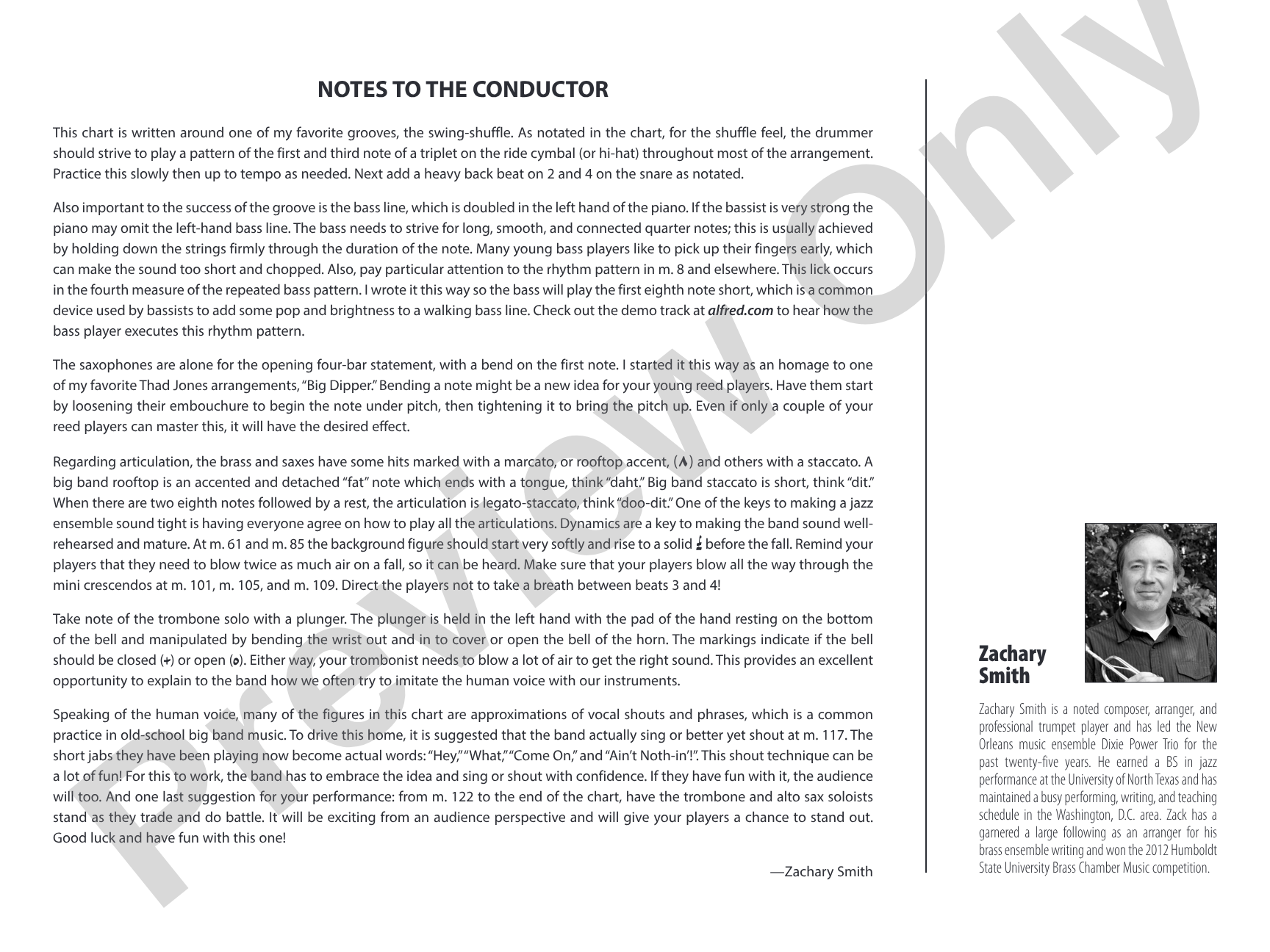 Uptown Throwdown: Jazz Ensemble Conductor Score & Parts