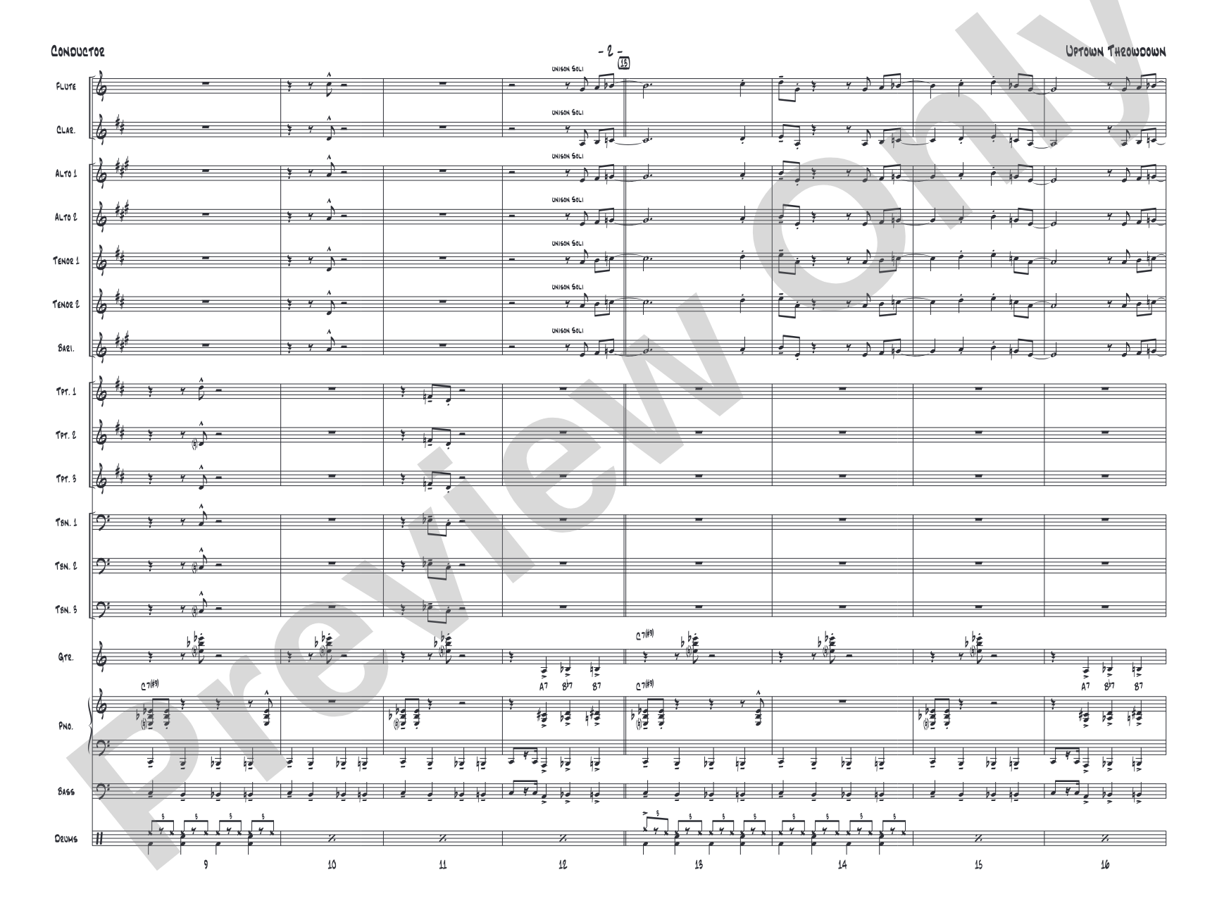 Uptown Throwdown: Jazz Ensemble Conductor Score & Parts