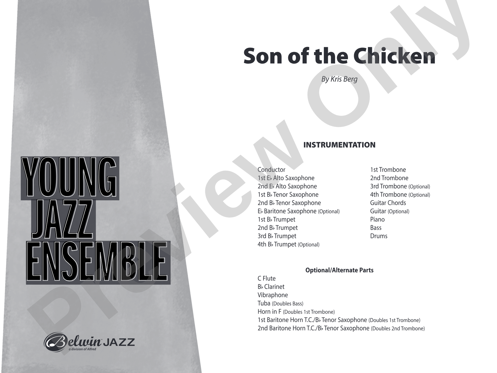 Son of the Chicken: Jazz Ensemble Conductor Score & Parts
