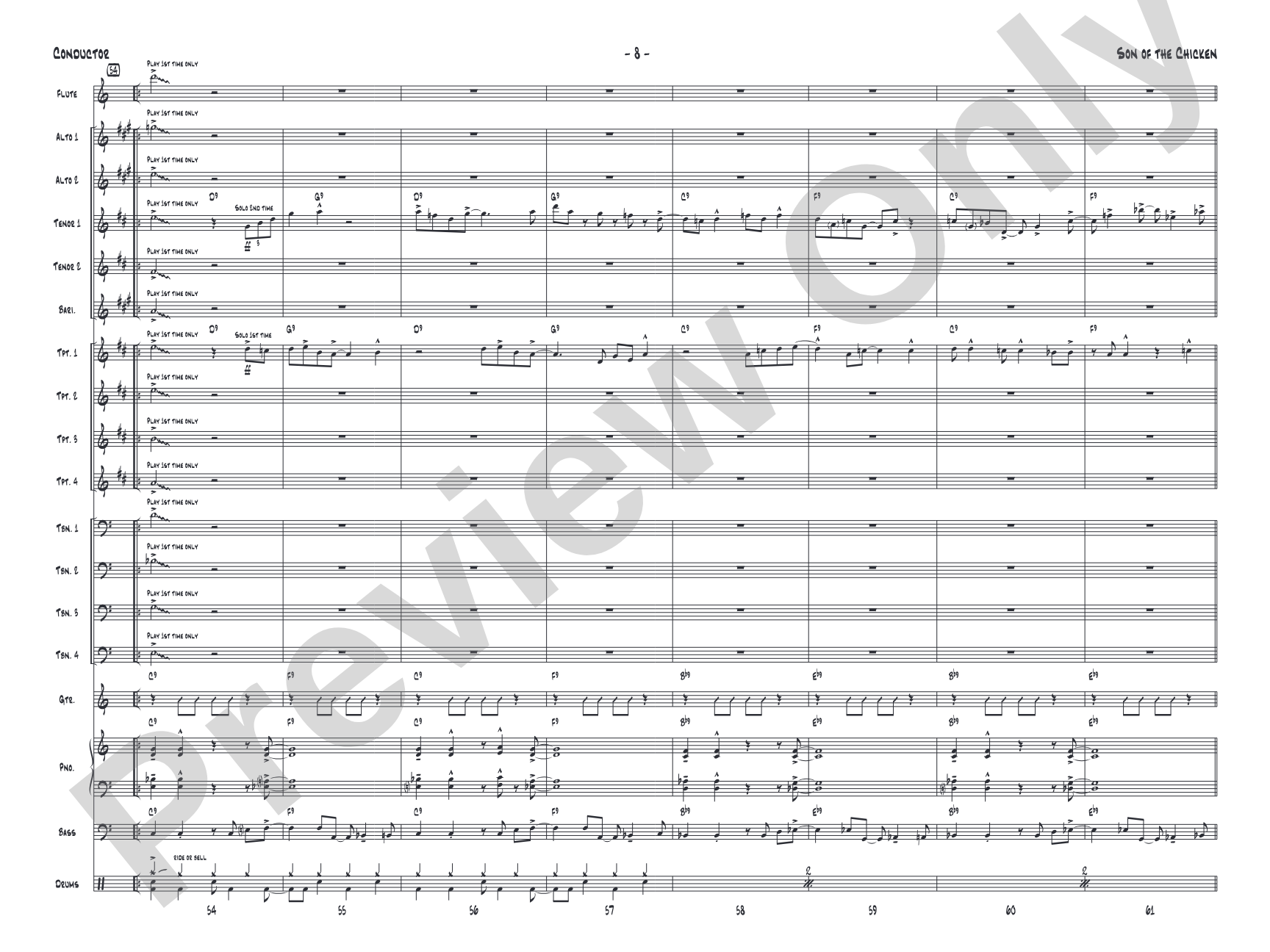 Son of the Chicken: Jazz Ensemble Conductor Score & Parts