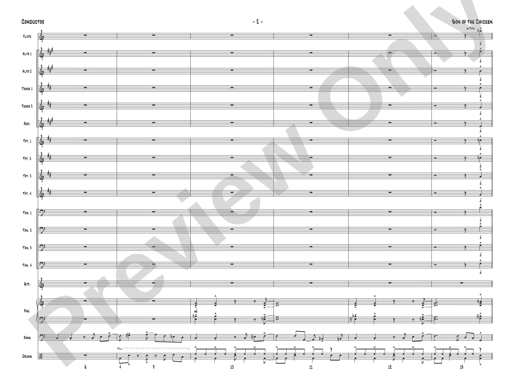 Son of the Chicken: Jazz Ensemble Conductor Score & Parts