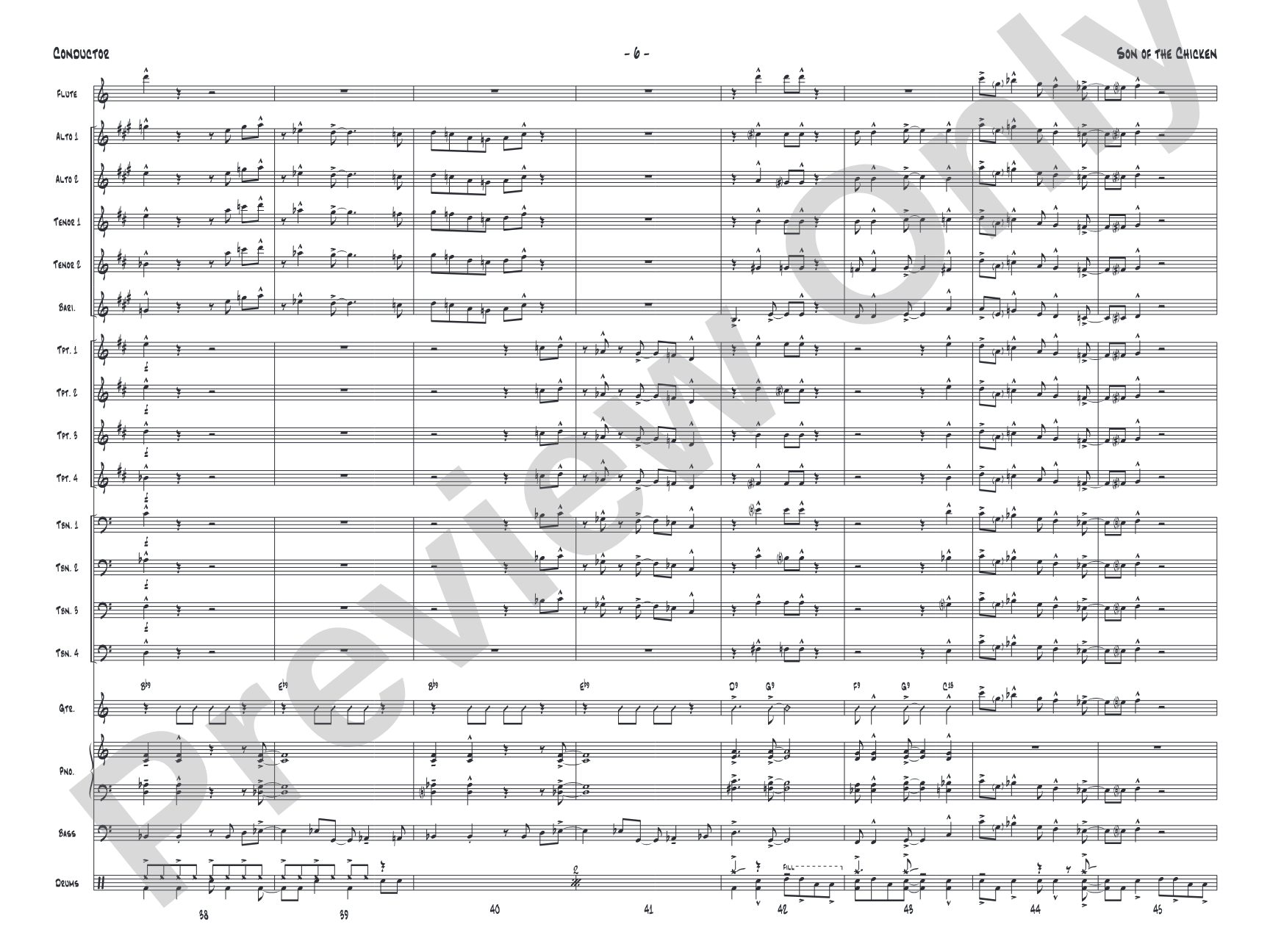 Son of the Chicken: Jazz Ensemble Conductor Score & Parts