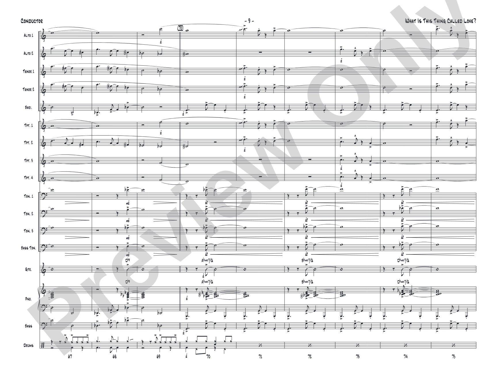 What Is This Thing Called Love?: Jazz Ensemble Conductor Score & Parts