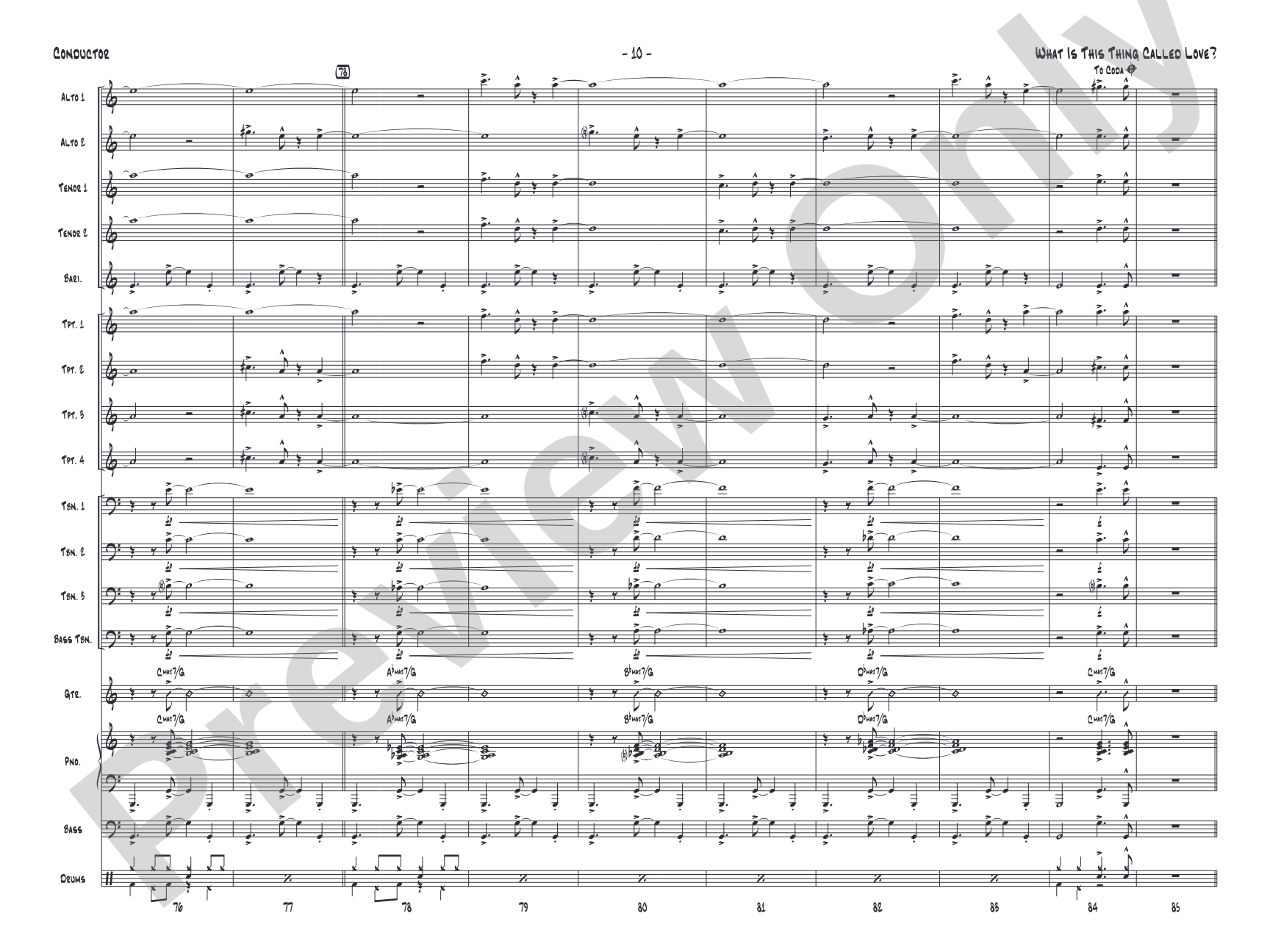 What Is This Thing Called Love?: Jazz Ensemble Conductor Score & Parts