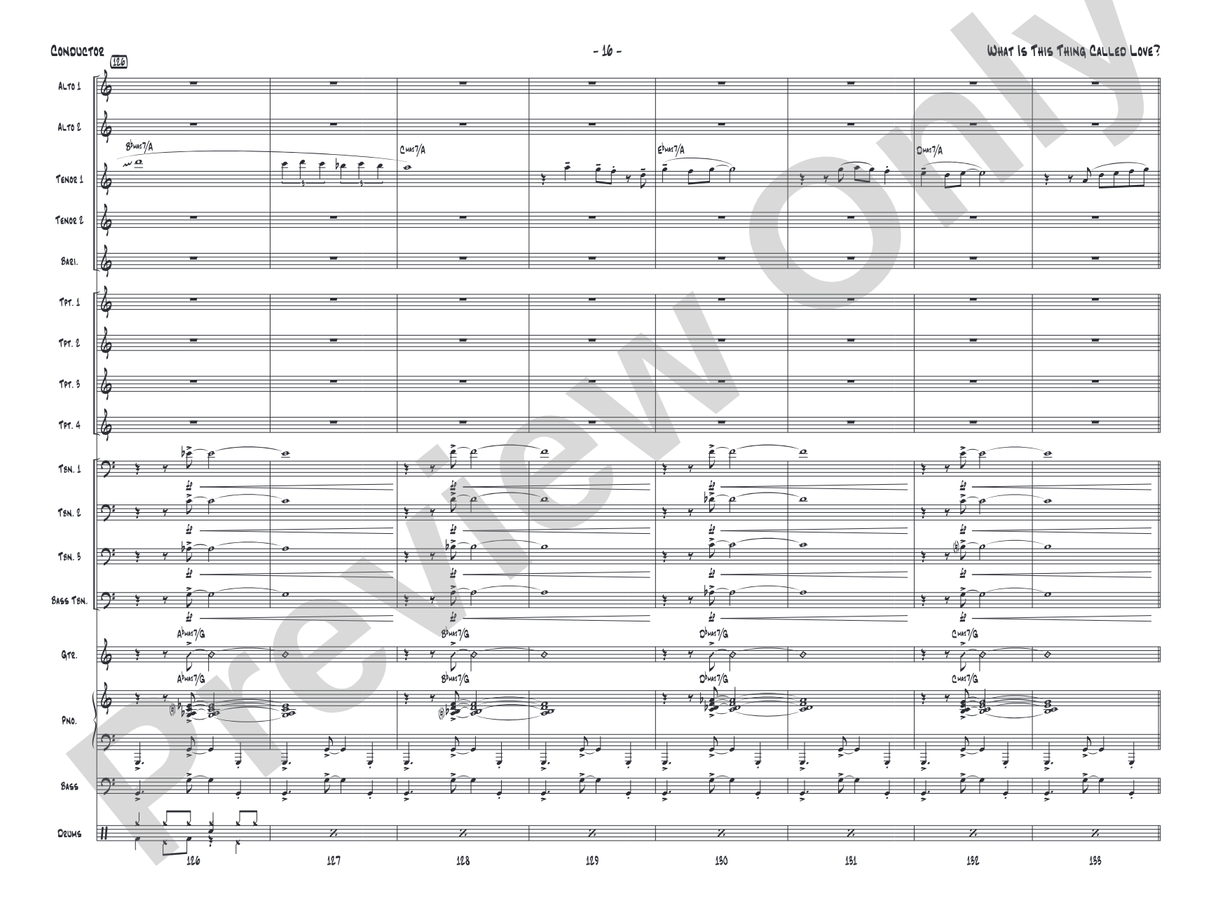What Is This Thing Called Love?: Jazz Ensemble Conductor Score & Parts