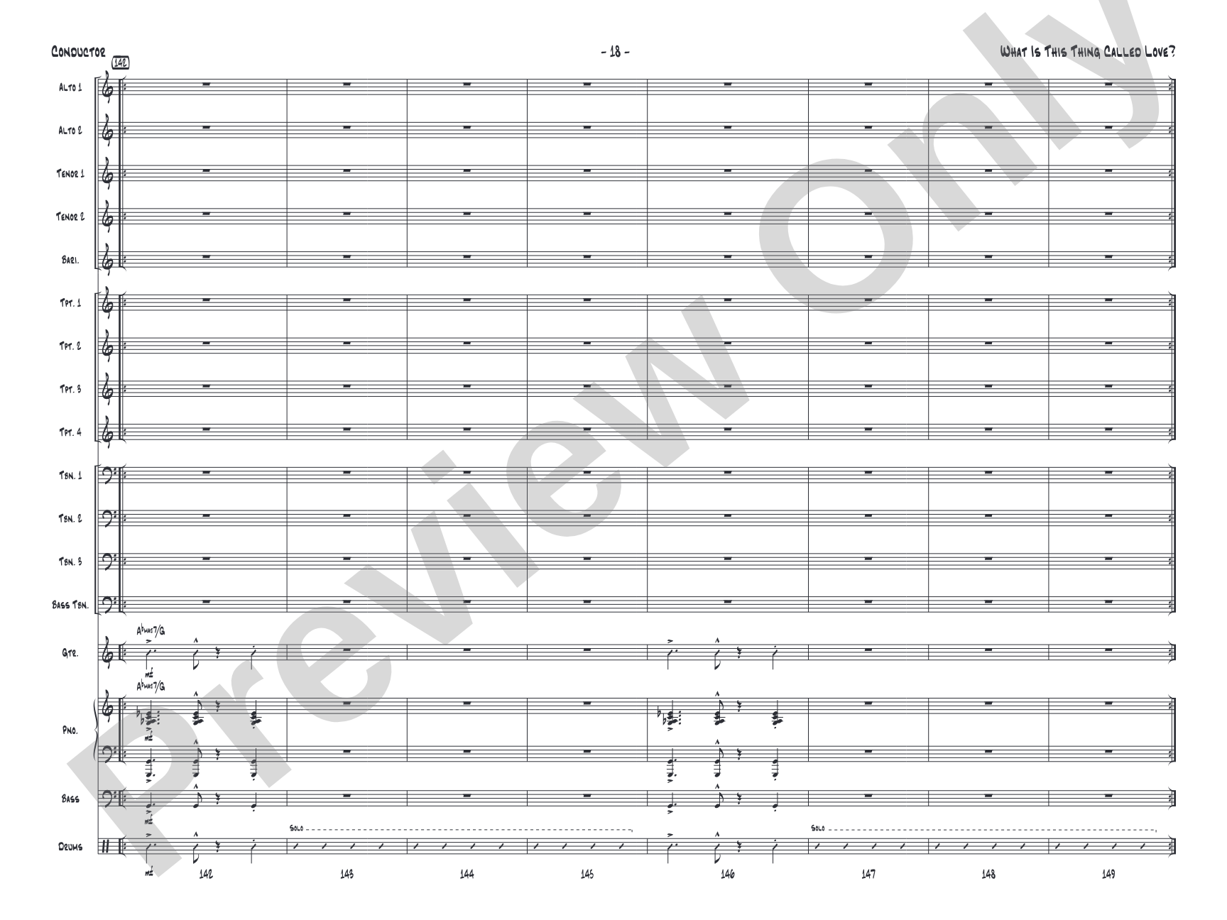 What Is This Thing Called Love?: Jazz Ensemble Conductor Score & Parts