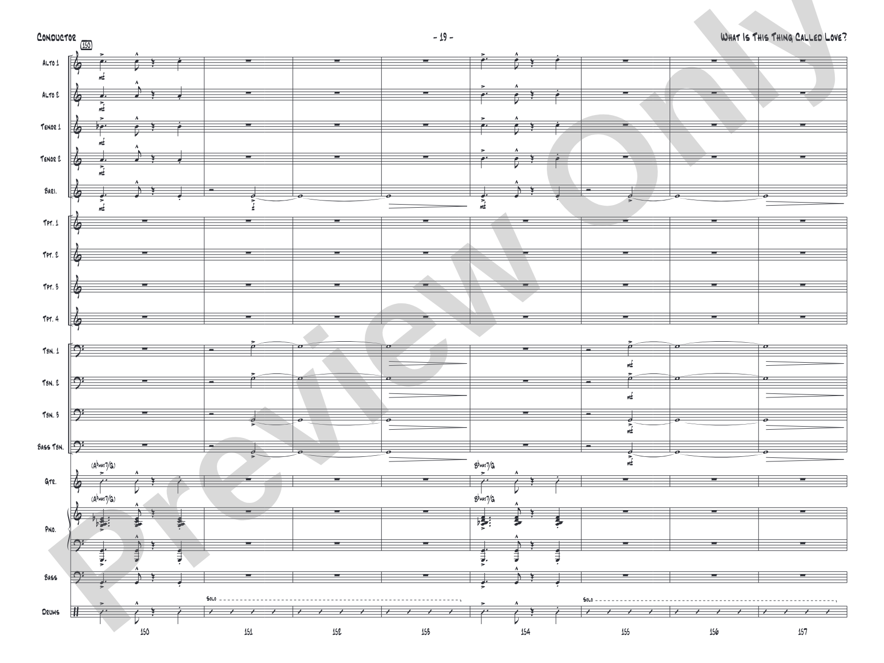 What Is This Thing Called Love?: Jazz Ensemble Conductor Score & Parts