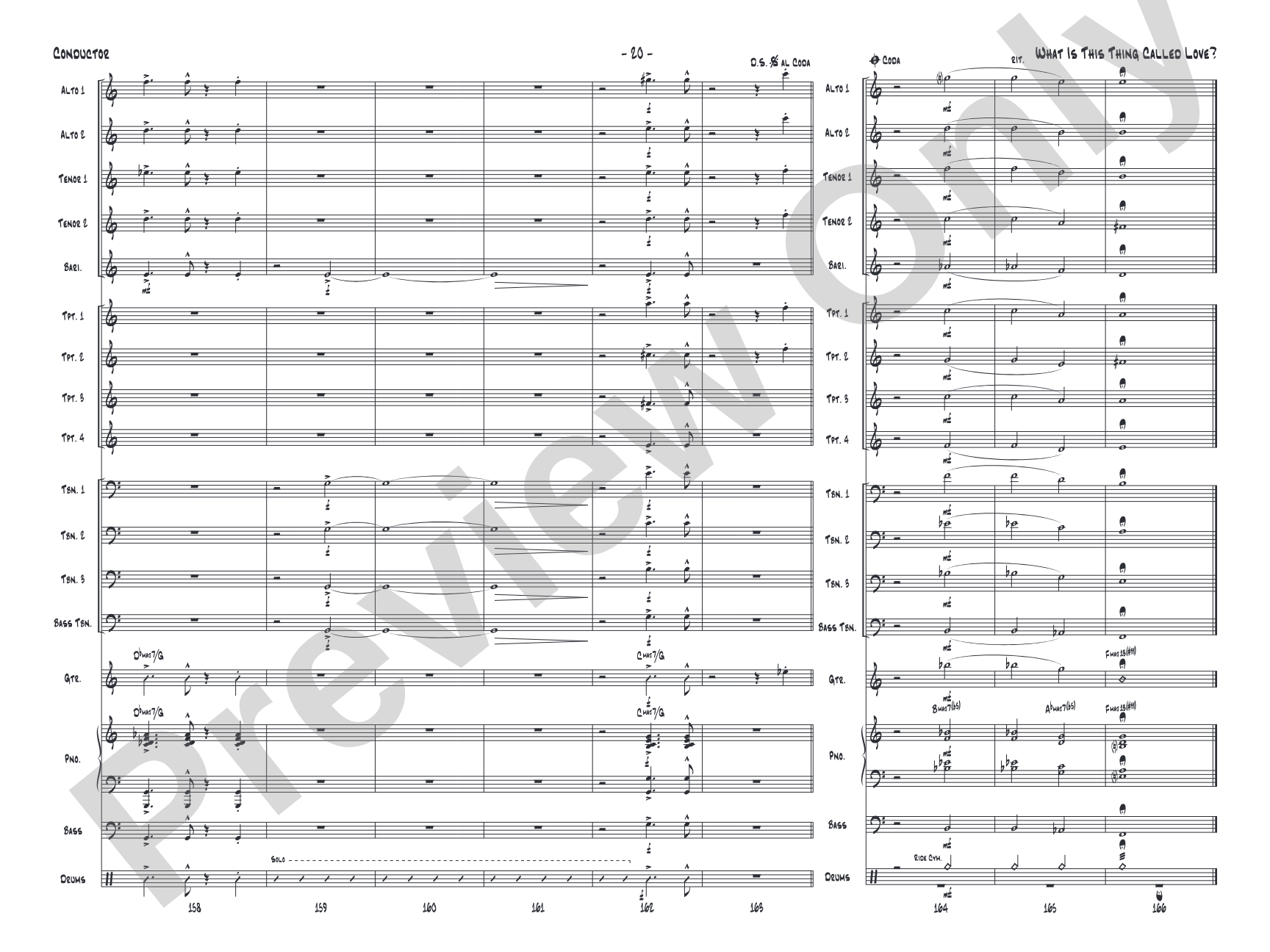 What Is This Thing Called Love?: Jazz Ensemble Conductor Score & Parts