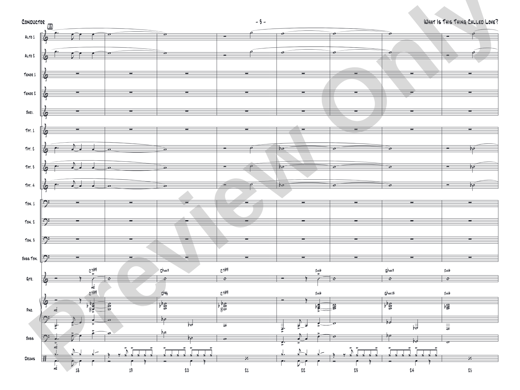 What Is This Thing Called Love?: Jazz Ensemble Conductor Score & Parts