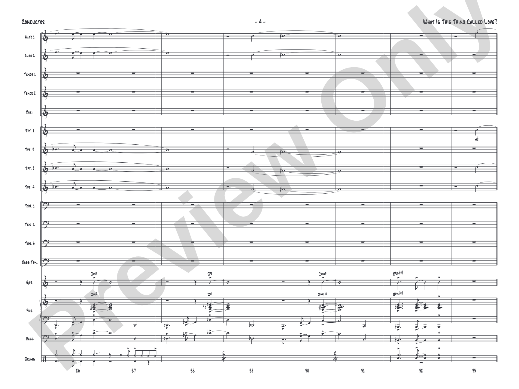 What Is This Thing Called Love?: Jazz Ensemble Conductor Score & Parts